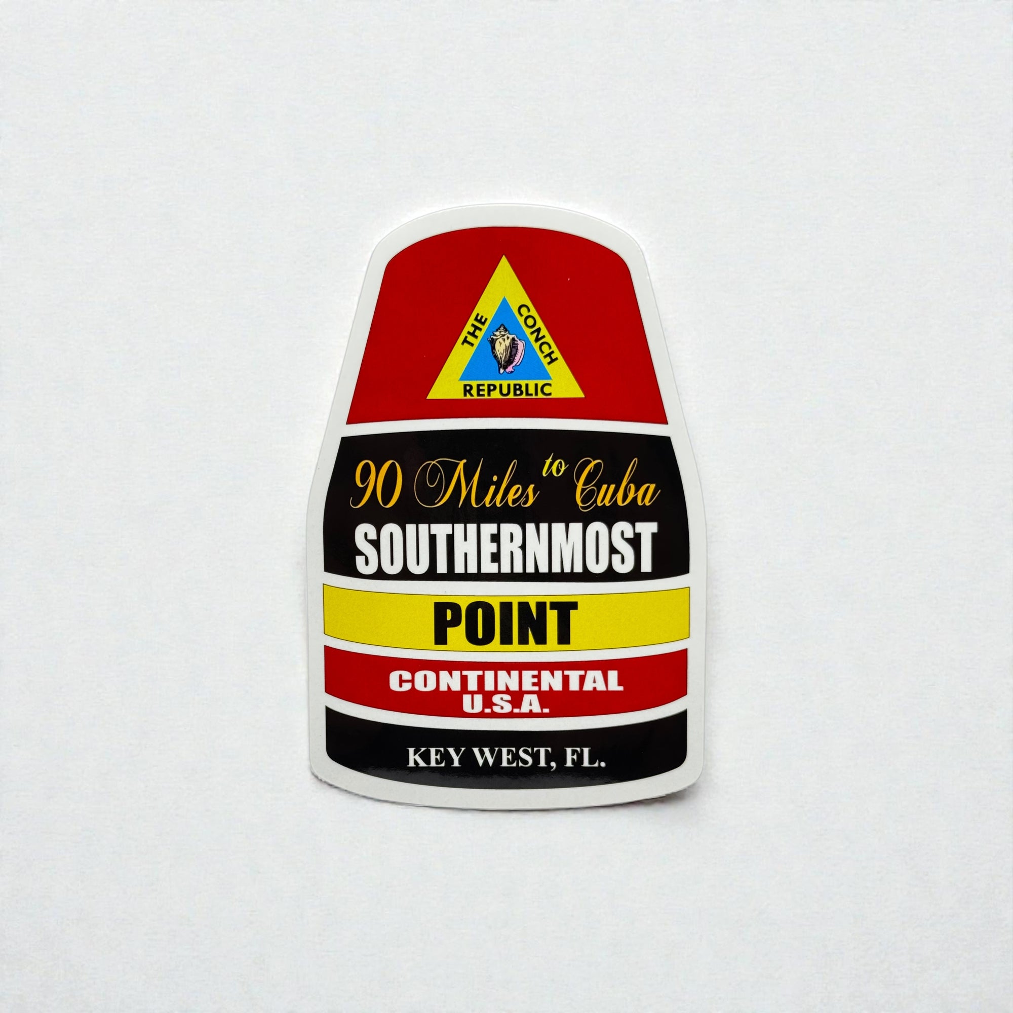 Tees Club vinyl sticker pack Southernmost Point - Sticker (4" x 3") X3 pack front view