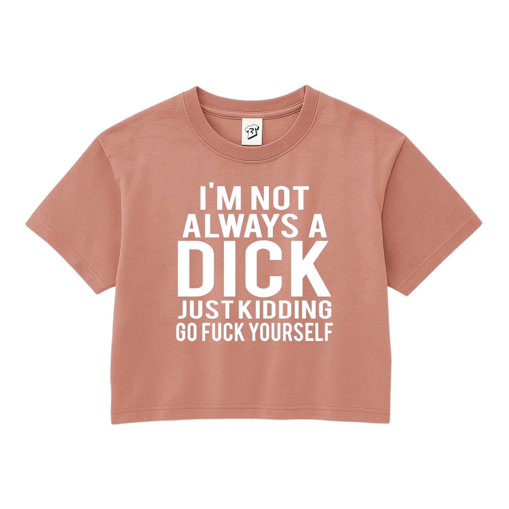 Tees Club crop top I'm not Always a Dick Just Kidding Go Fuck Yourself - Crop Top Black Size S detail