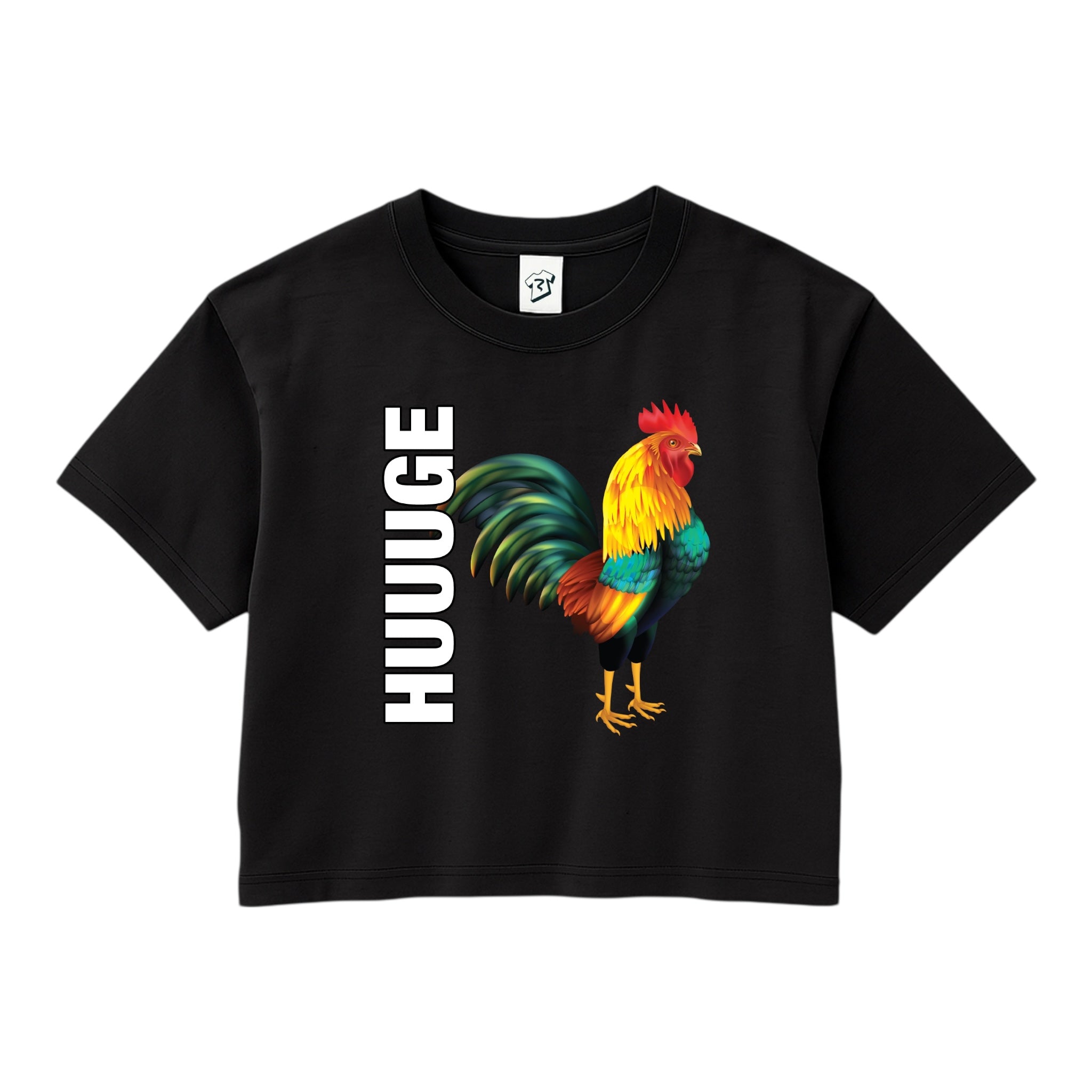 Tees Club crop top Huge Cock - Crop Top Black Size S detail