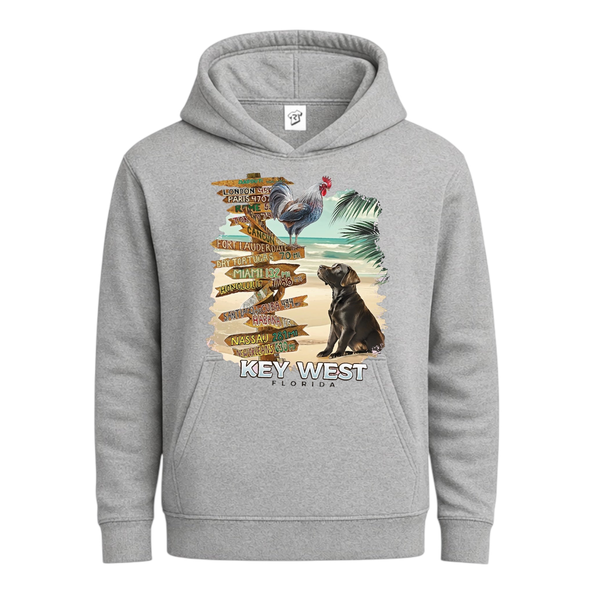 Tees Club streetwear hoodie Dog and Rooster KW - Hoodie Navy Size L detail