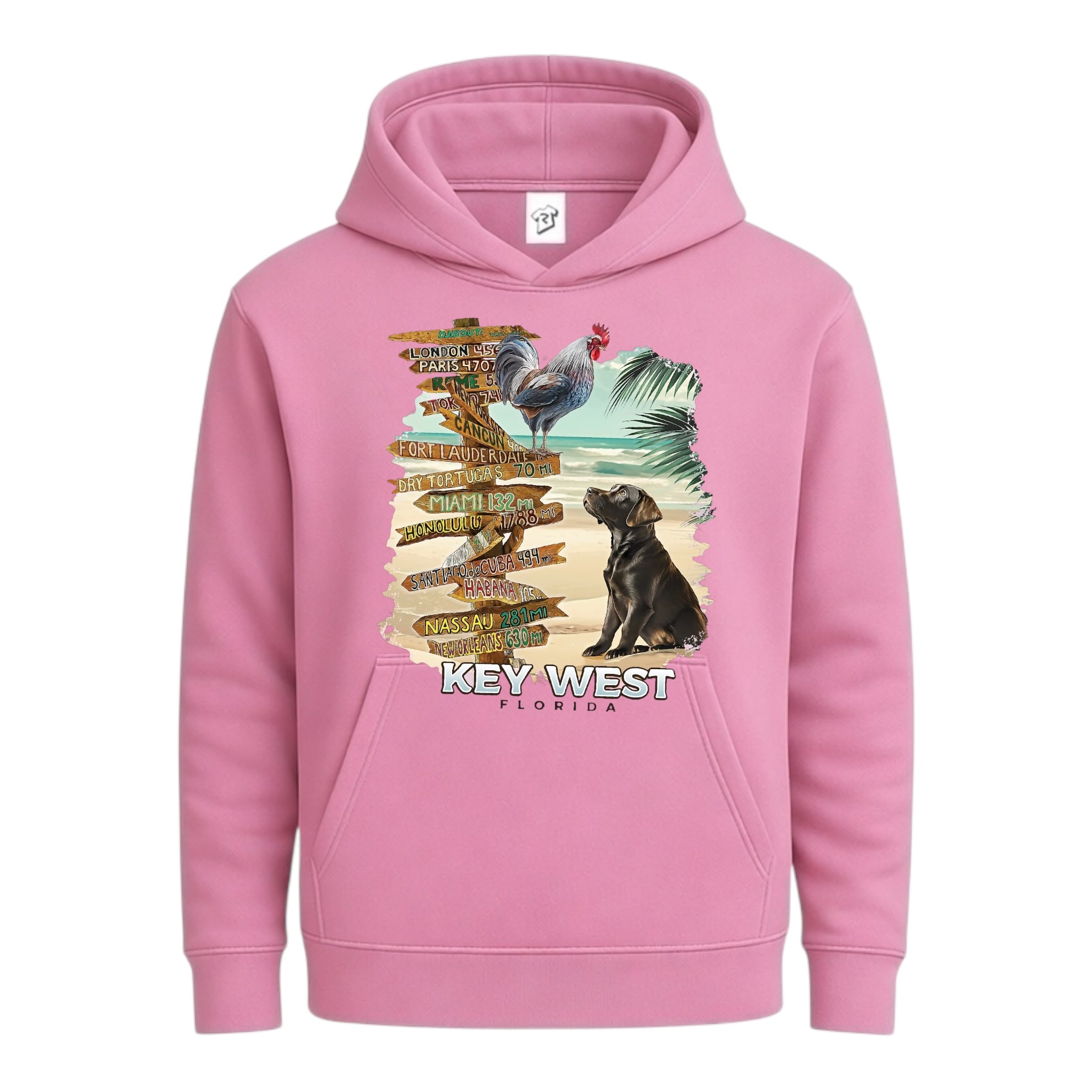 Tees Club streetwear hoodie Dog and Rooster KW - Hoodie Navy Size S front view