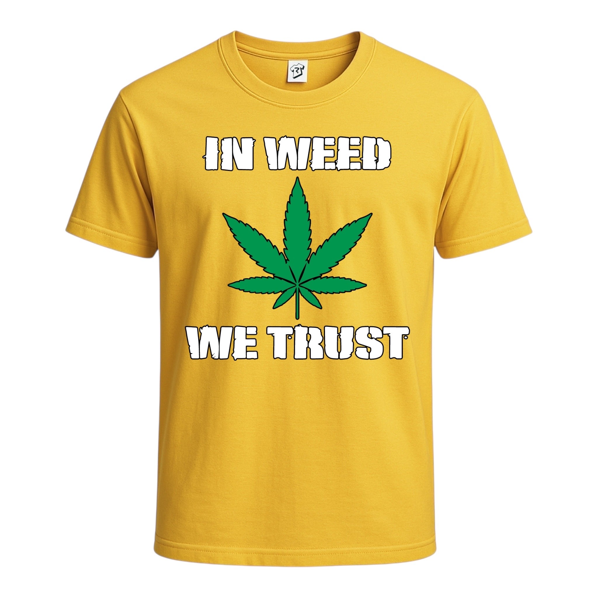 Tees Club graphic tee In Weed We Trust - Cotton Tee Navy Size XL detail