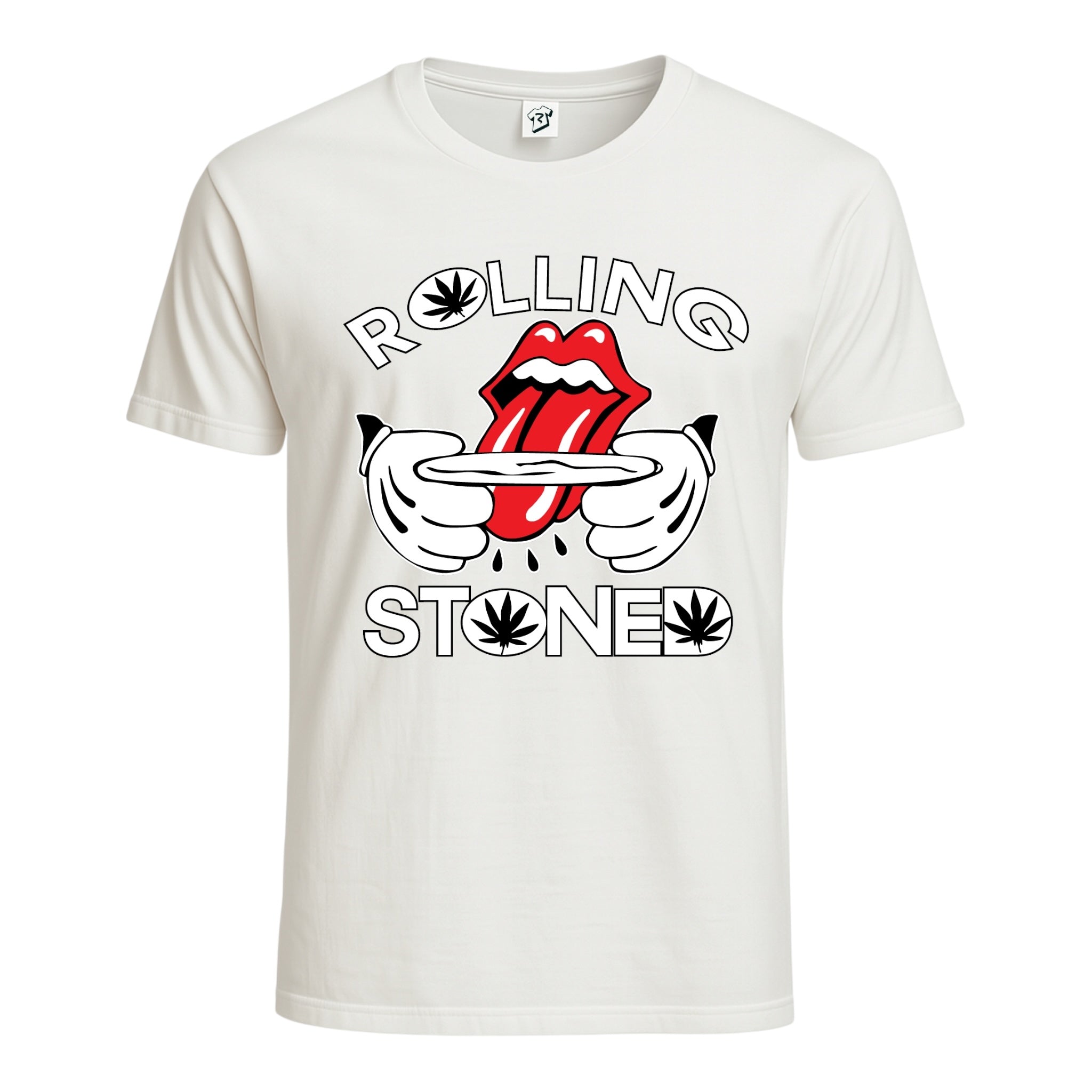 Tees Club graphic tee Rolling Stoned - Cotton Tee Navy Size 2XL detail