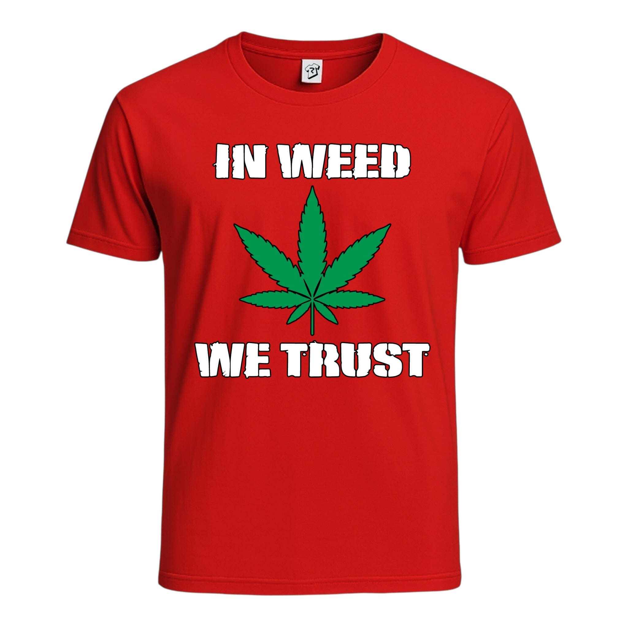 Tees Club graphic tee In Weed We Trust - Cotton Tee Navy Size M detail