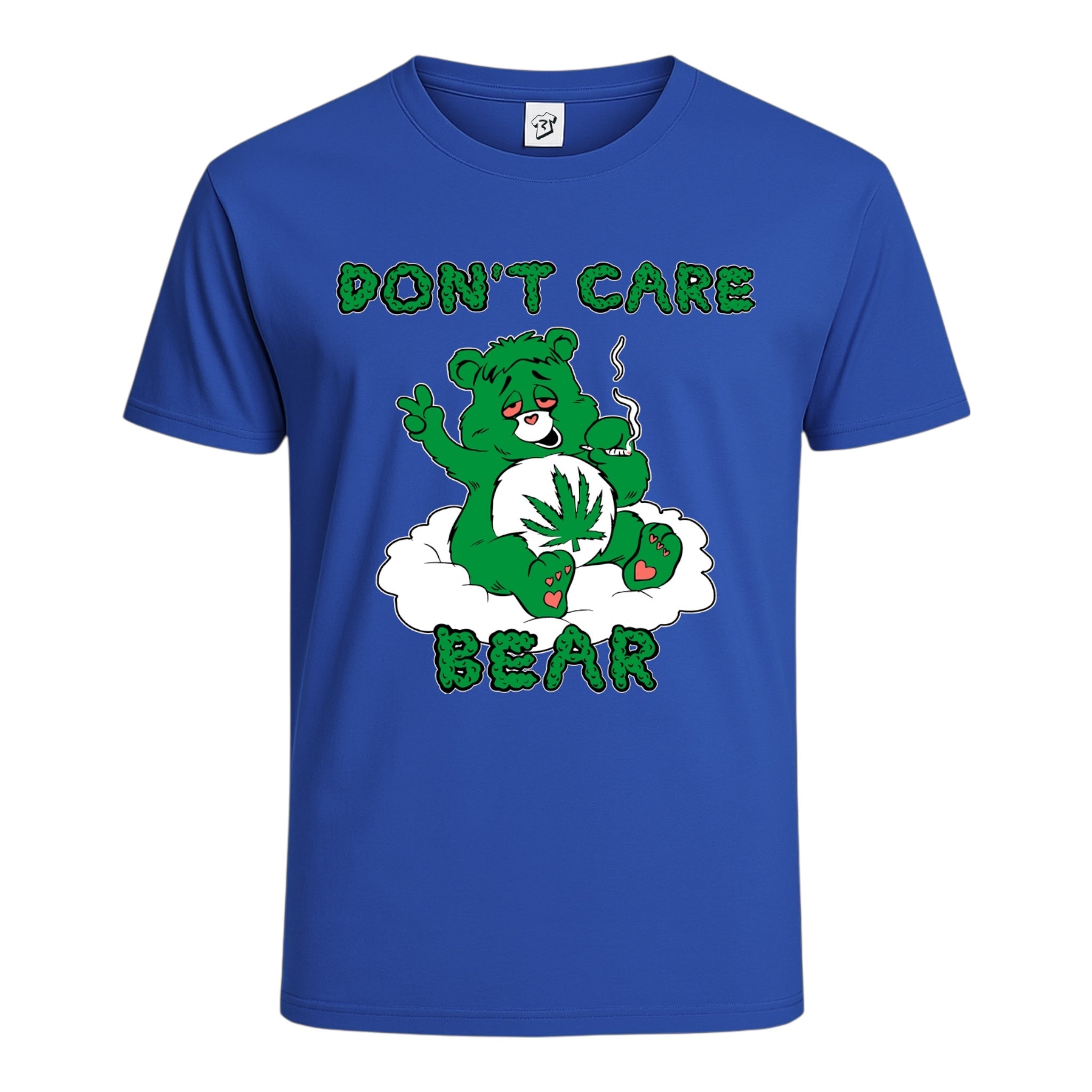 Tees Club graphic tee Don't Care Lazy Bear - Cotton Tee Navy Size 2XL detail