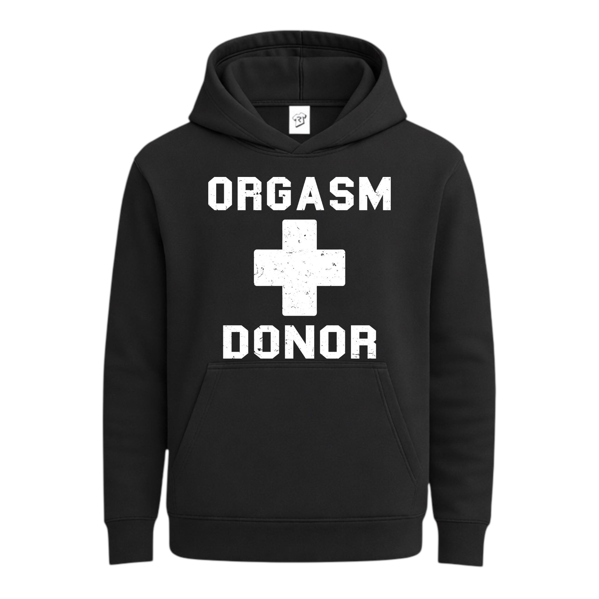 Tees Club streetwear hoodie Orgasm Donor - Hoodie Navy Size M detail