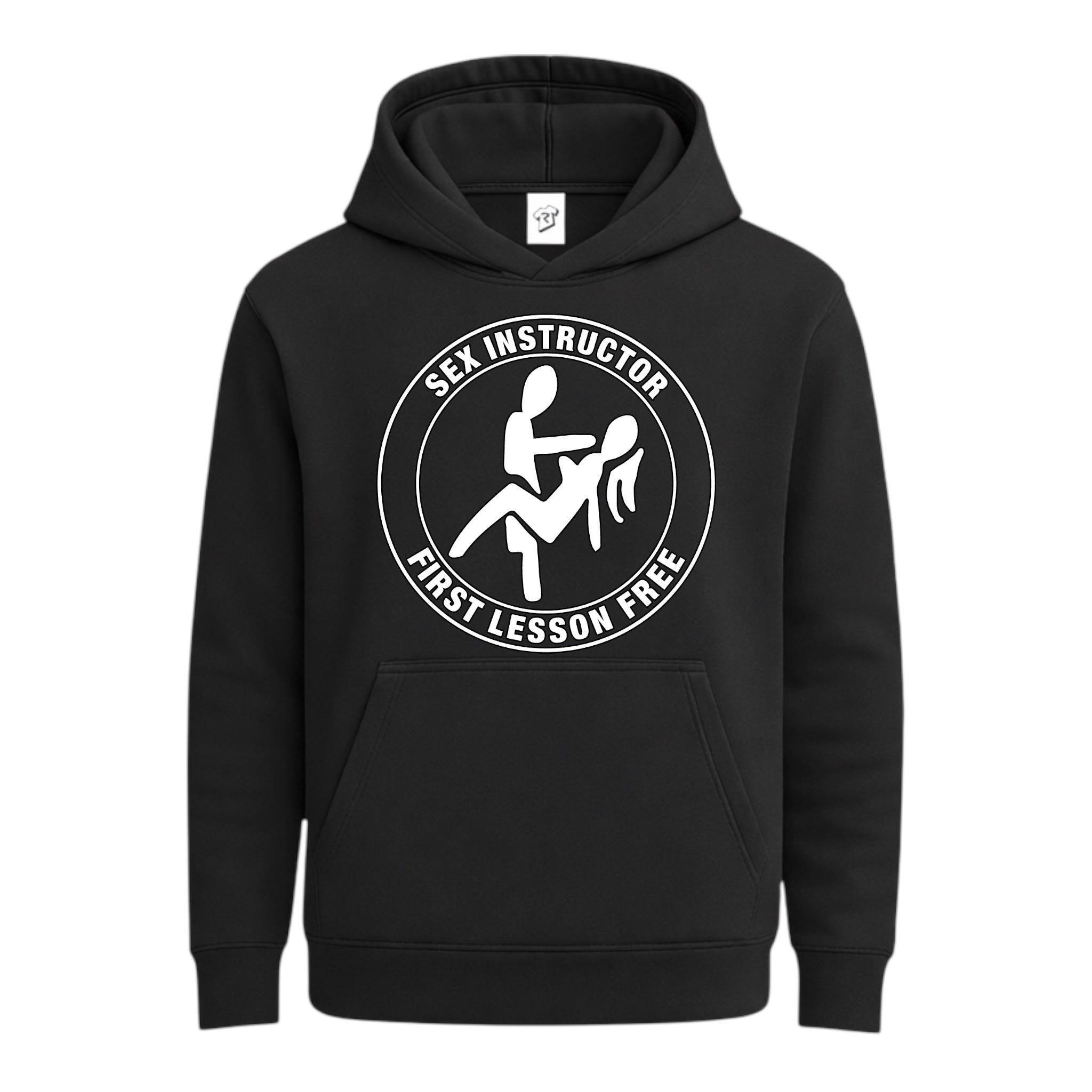 Tees Club streetwear hoodie Sex Instructor First Lesson Free - Hoodie Navy Size M detail