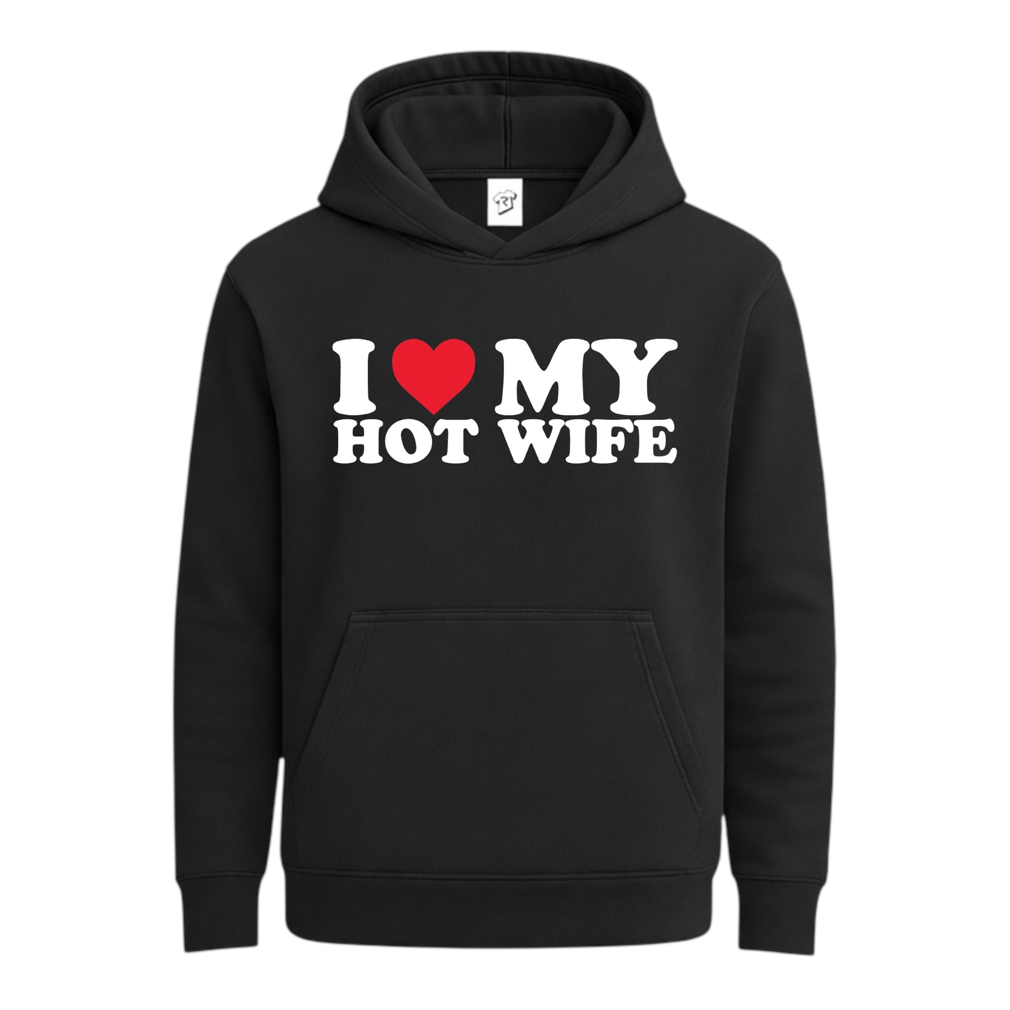 Tees Club streetwear hoodie I Love My Hot Wife - Hoodie Navy Size S front view