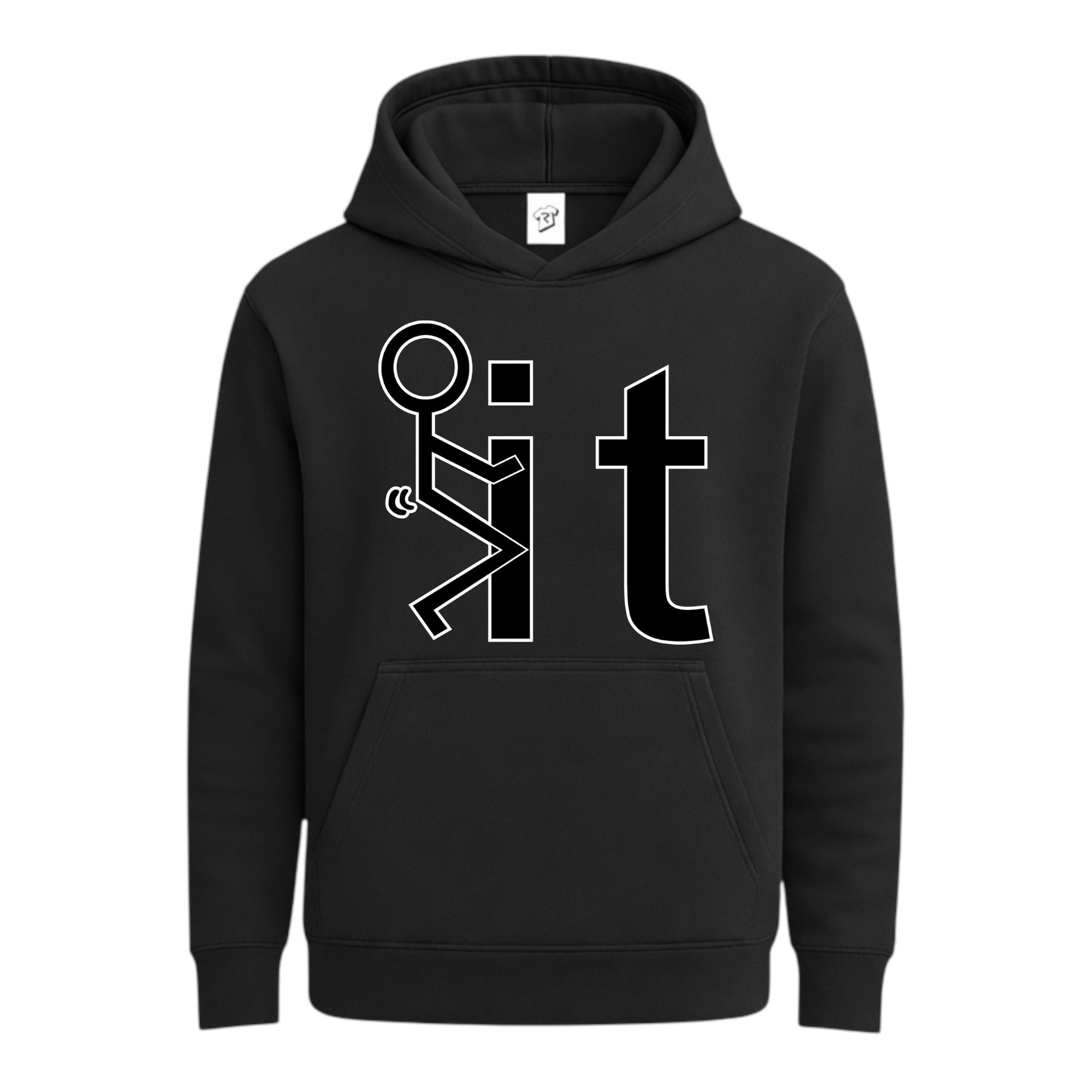 Tees Club streetwear hoodie Fuck It - Hoodie Navy Size S back view