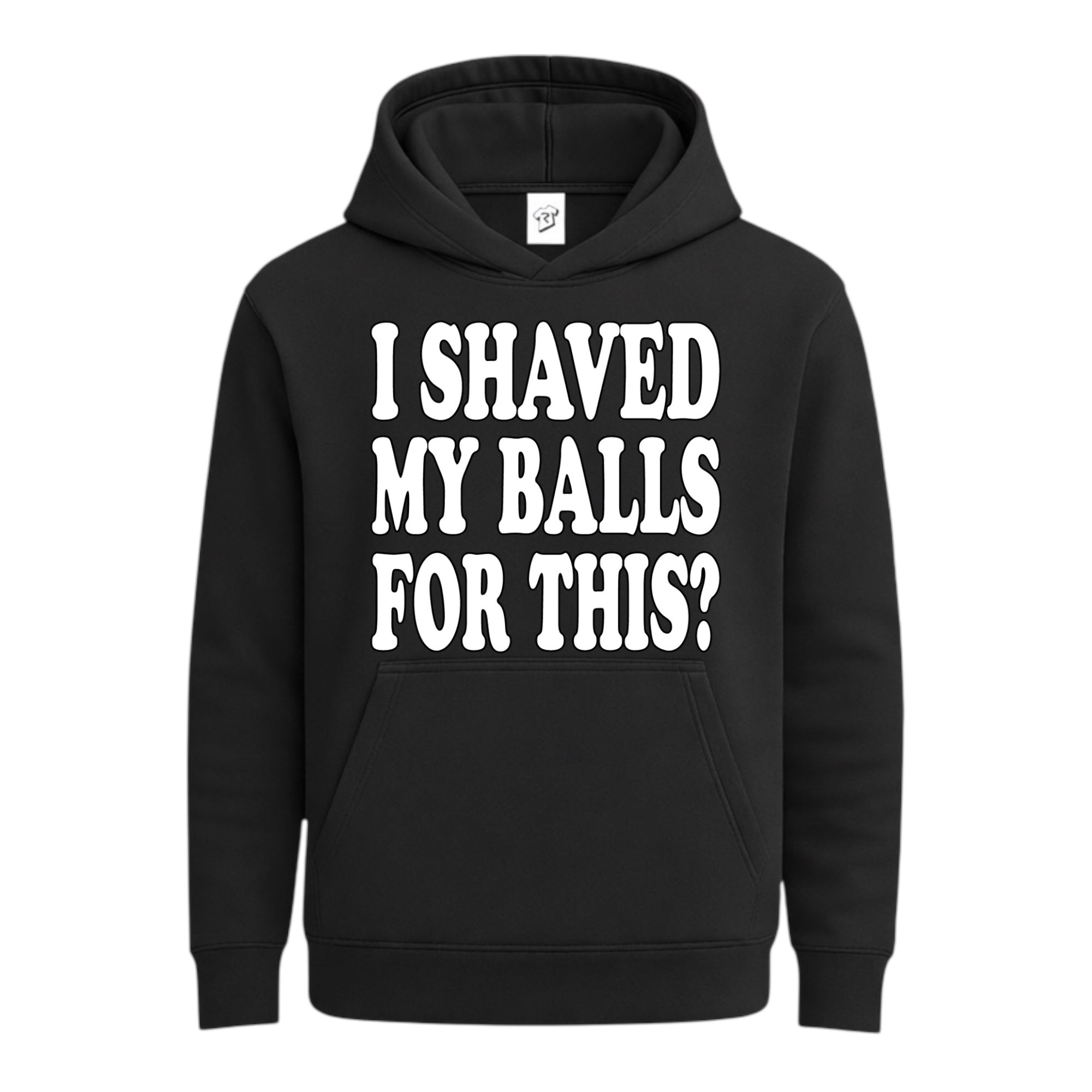Tees Club streetwear hoodie I Shaved My Balls for This? - Hoodie Navy Size S back view
