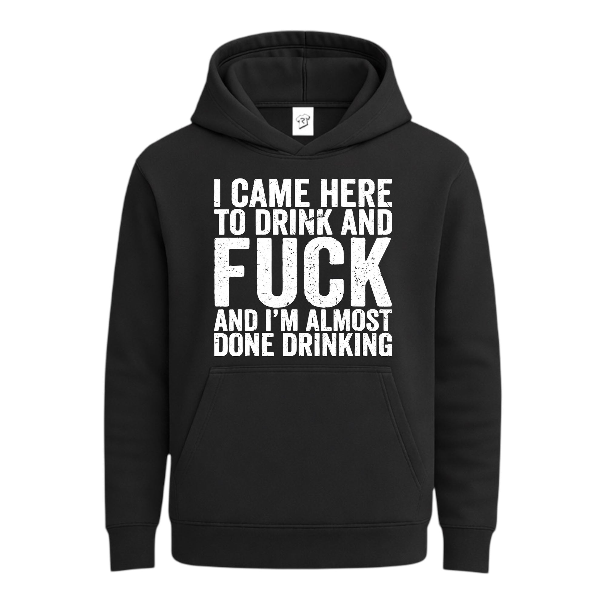 Tees Club streetwear hoodie I Came Here to Drink and Fuck - Hoodie Navy Size S front view