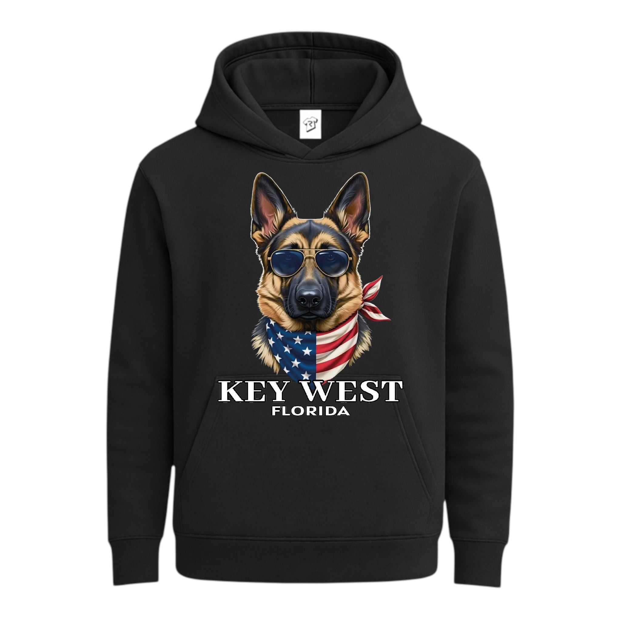 Tees Club streetwear hoodie German Shepherd KW - Hoodie Navy Size M detail