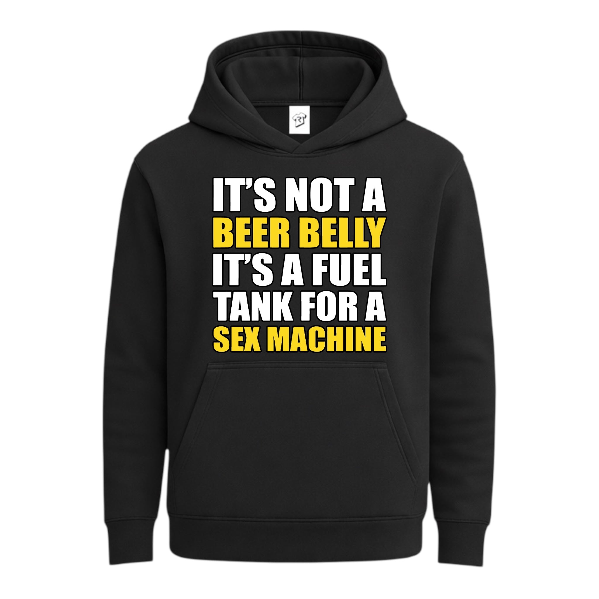 Tees Club streetwear hoodie It's Not a Beer Belly - Hoodie Navy Size L detail