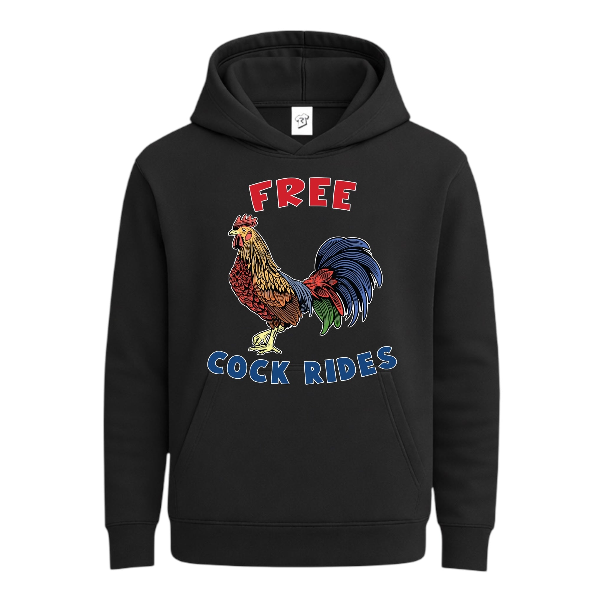 Tees Club streetwear hoodie Free Cock Rides - Hoodie Navy Size M detail