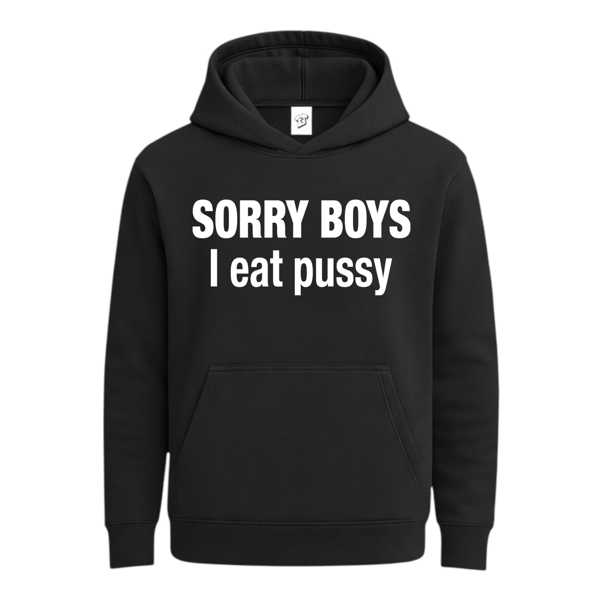 Tees Club streetwear hoodie Sorry Boys I Eat Pussy - Hoodie Navy Size S back view