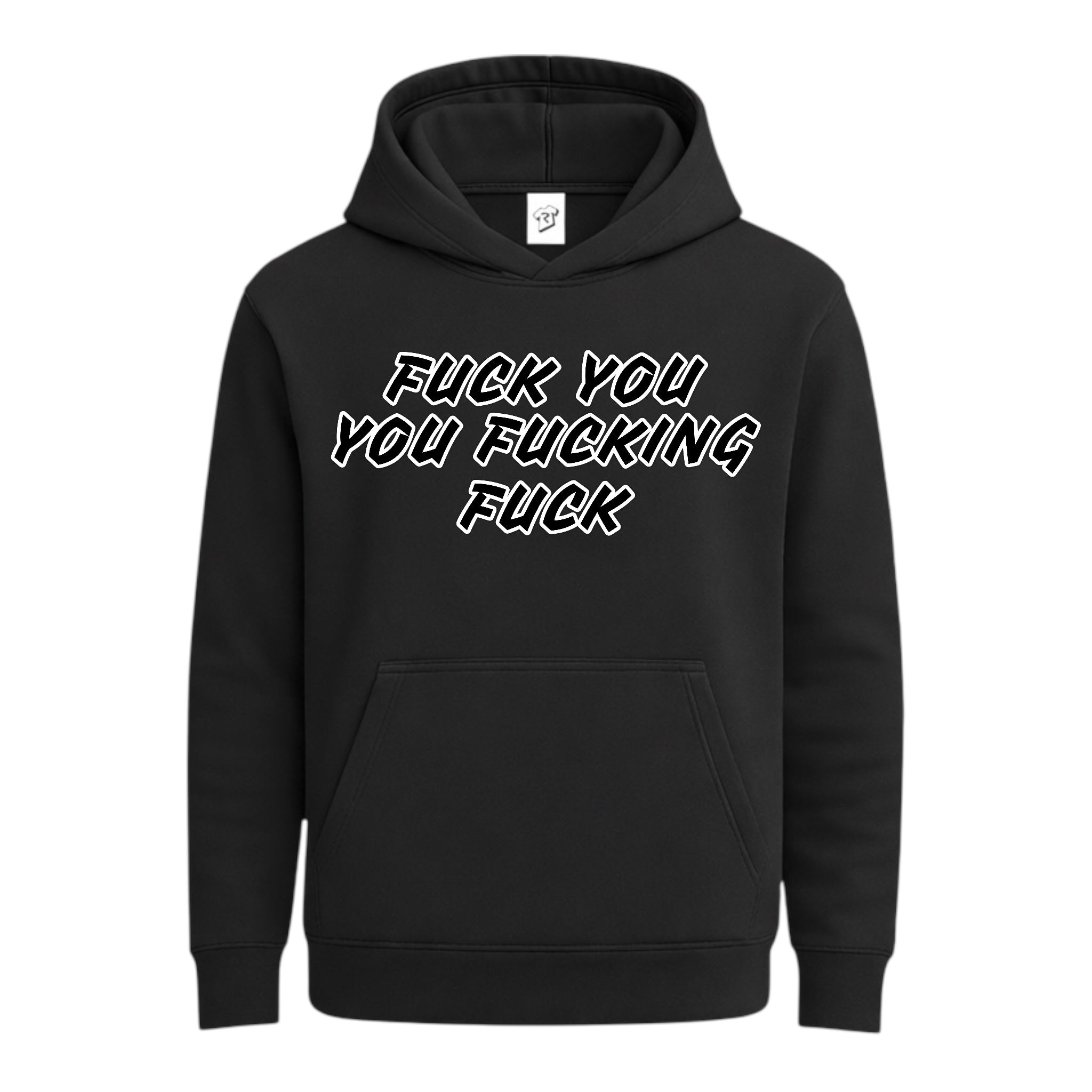Tees Club streetwear hoodie Fuck You You Fucking Fuck - Hoodie Navy Size M detail