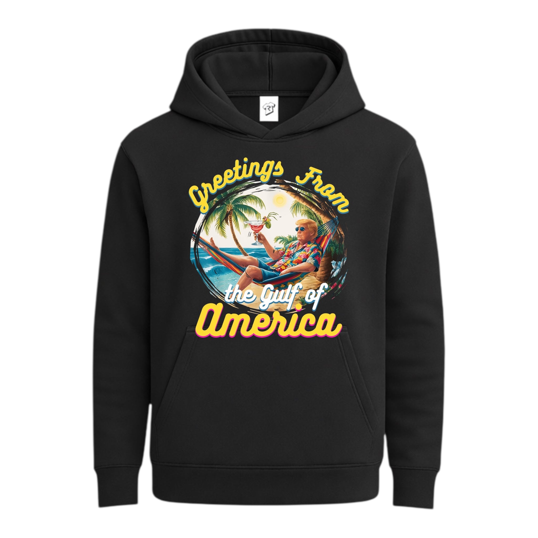 Tees Club streetwear hoodie Greetings From Gulf of America - Hoodie Navy Size M detail