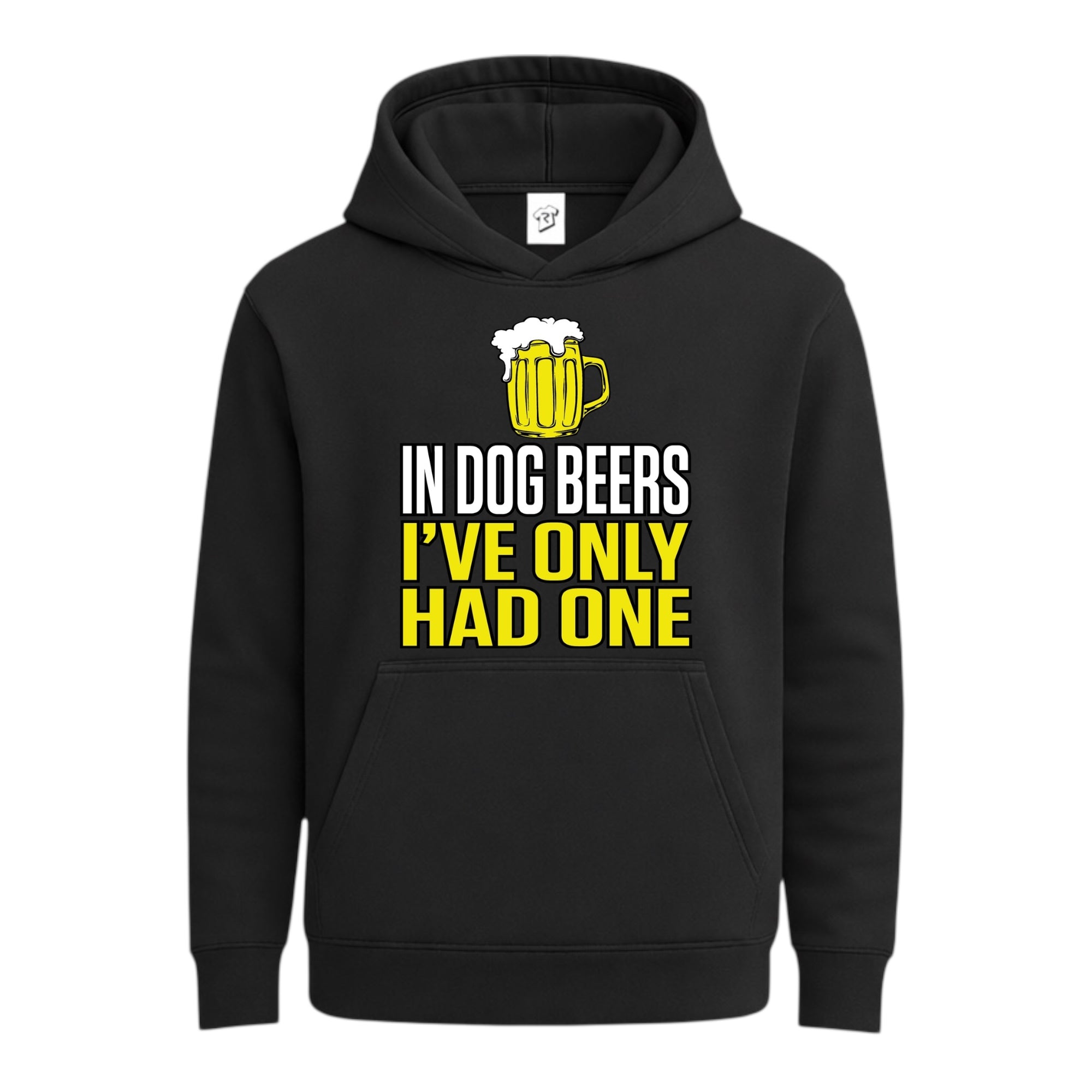 Tees Club streetwear hoodie In Dog Beers I've Only Had One - Hoodie Navy Size S front view