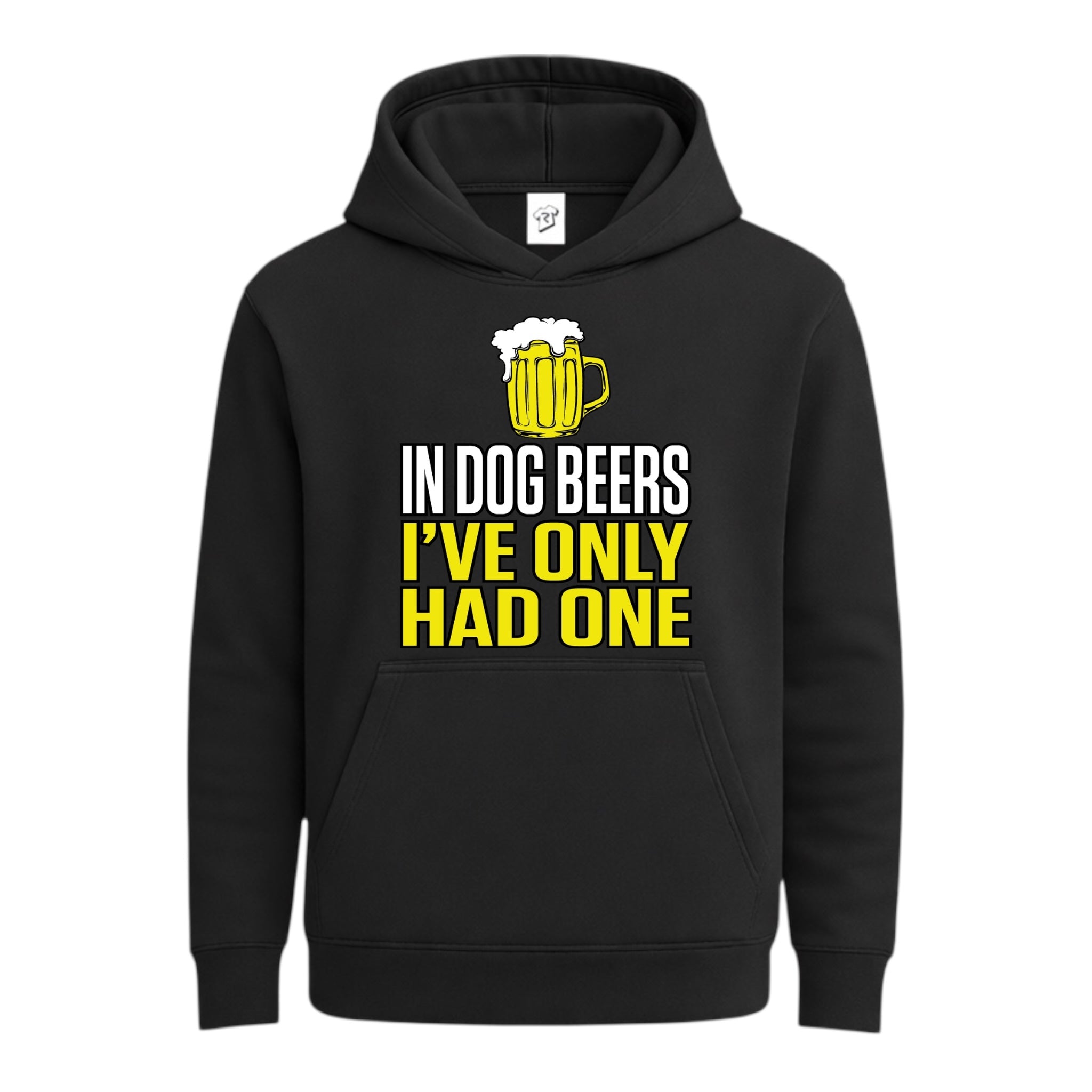 Tees Club streetwear hoodie In Dog Beers I've Only Had One - Hoodie Navy Size S front view