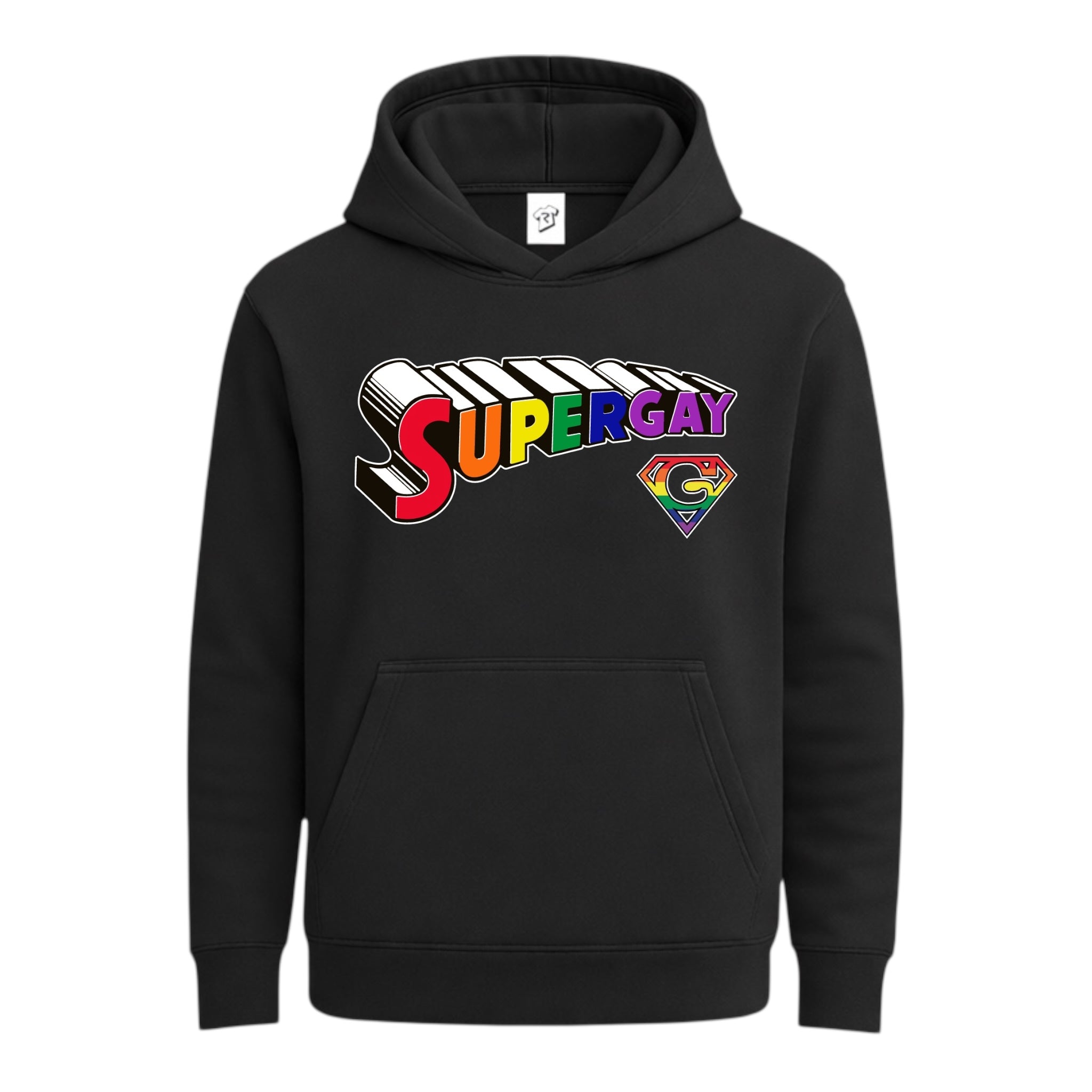 Tees Club streetwear hoodie Supergay - Hoodie Navy Size S front view