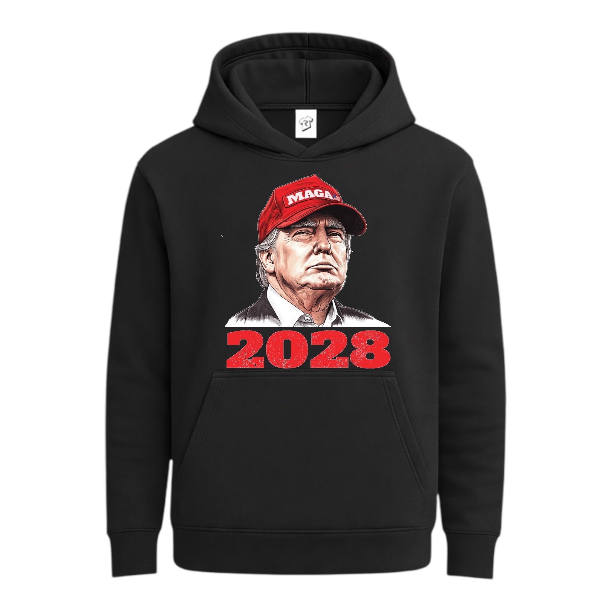 Tees Club streetwear hoodie Trump 2028 - Hoodie Navy Size S back view