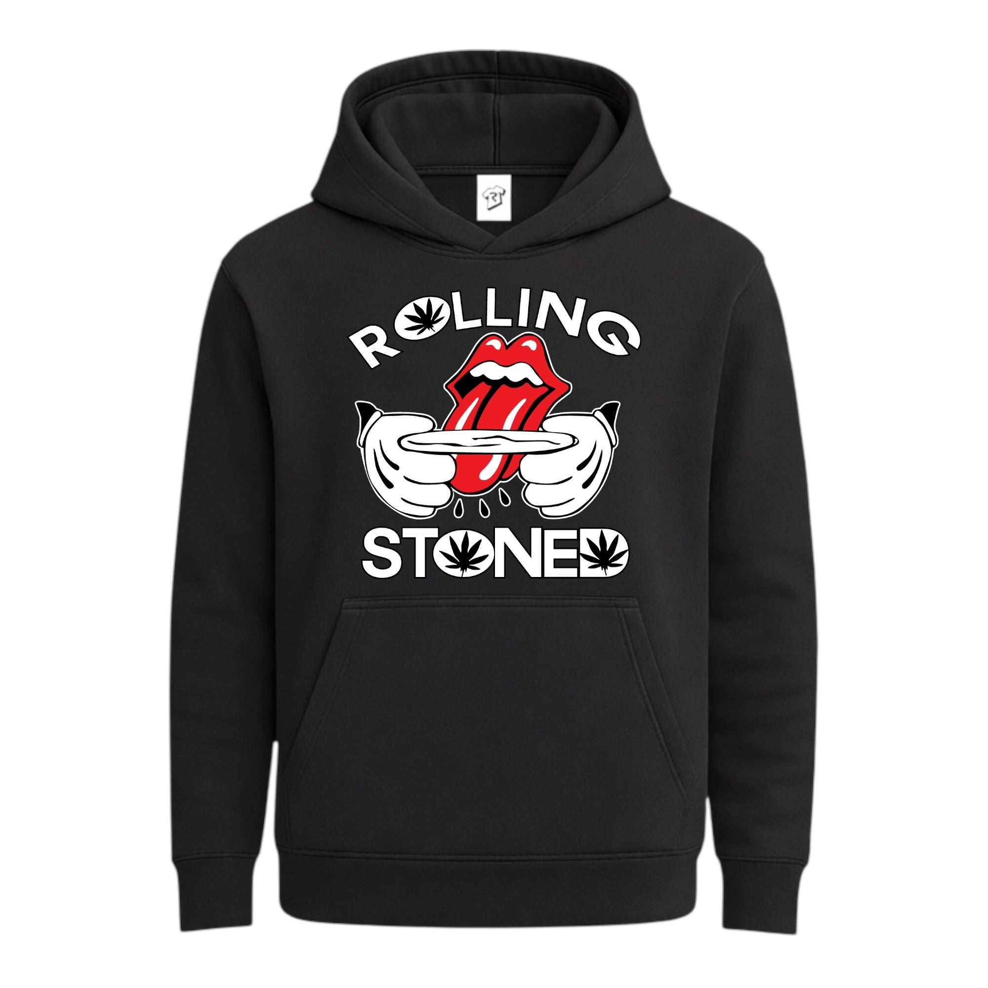 Tees Club streetwear hoodie Rolling Stoned - Hoodie Navy Size S back view
