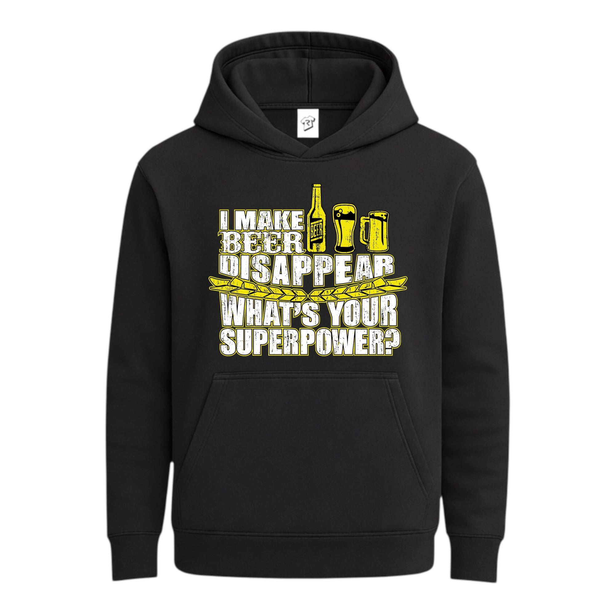 Tees Club streetwear hoodie I Make Beer Disappear What's Your Superpower? - Hoodie Navy Size S front view