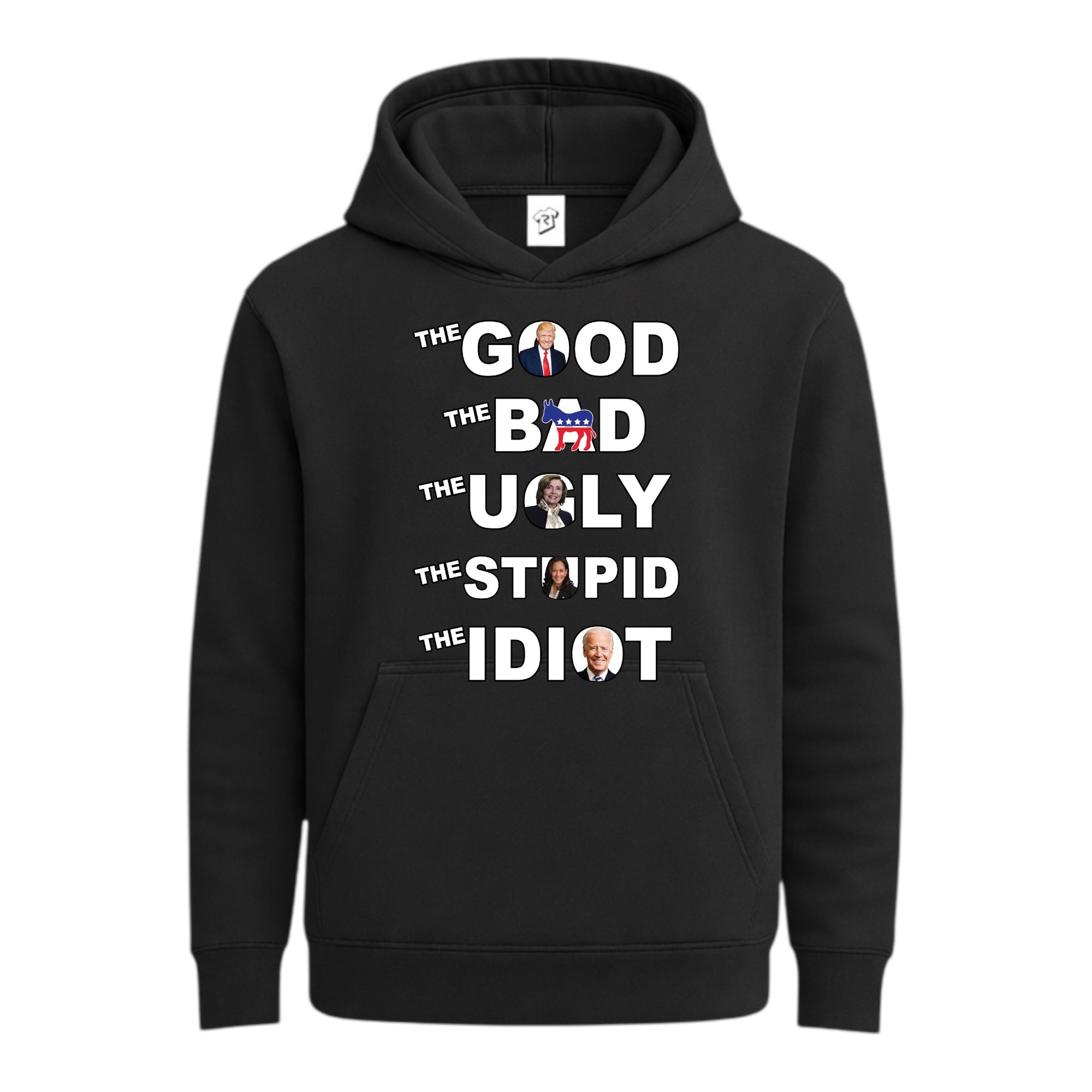 Tees Club streetwear hoodie The Good The Bad The Ugly The Stupid - Hoodie Navy Size S back view