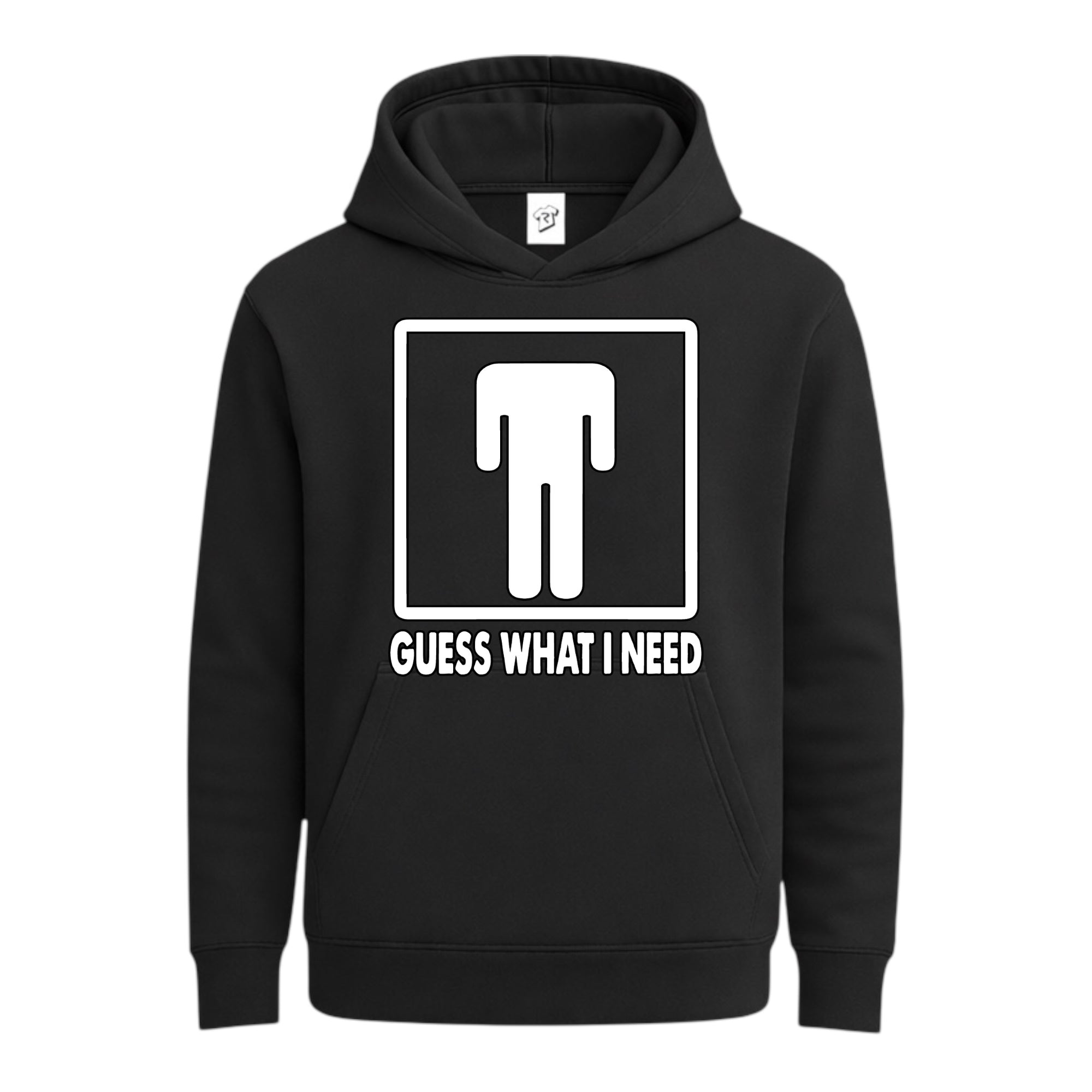 Tees Club streetwear hoodie Guess What I Need - Hoodie Navy Size S back view