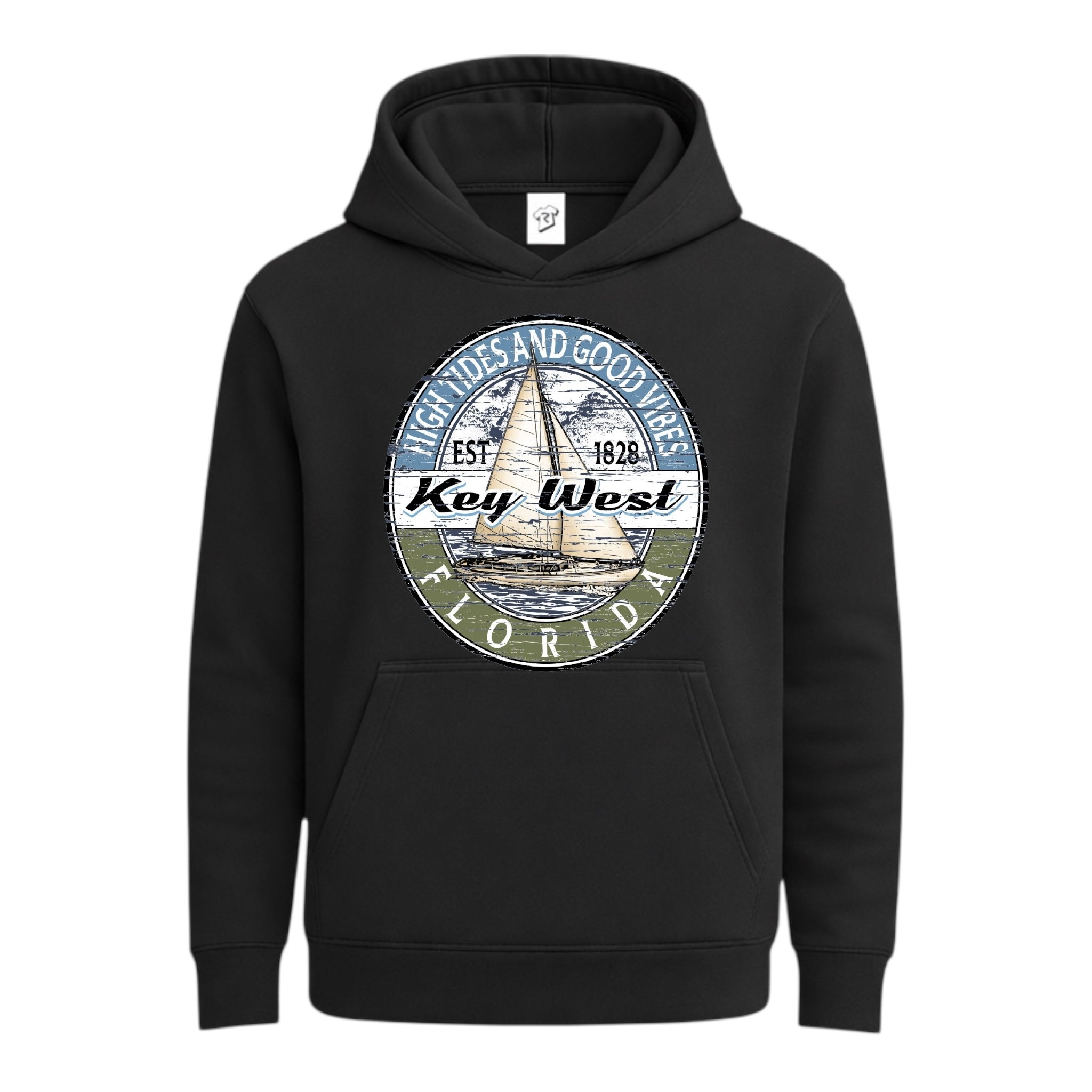 Tees Club streetwear hoodie Sail Boat KW - Hoodie Navy Size M detail