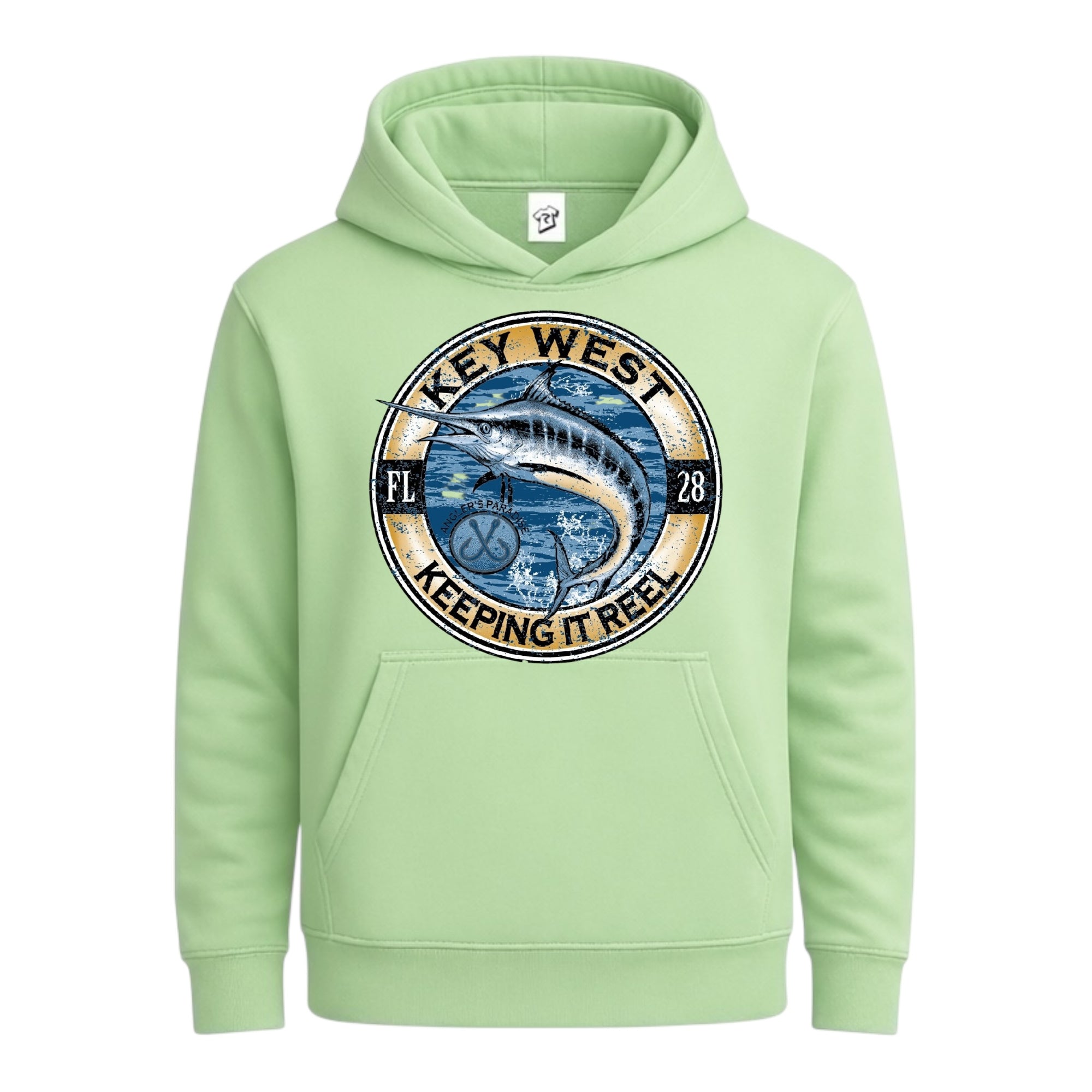 Tees Club streetwear hoodie Marlin Fish KW - Hoodie Navy Size S back view