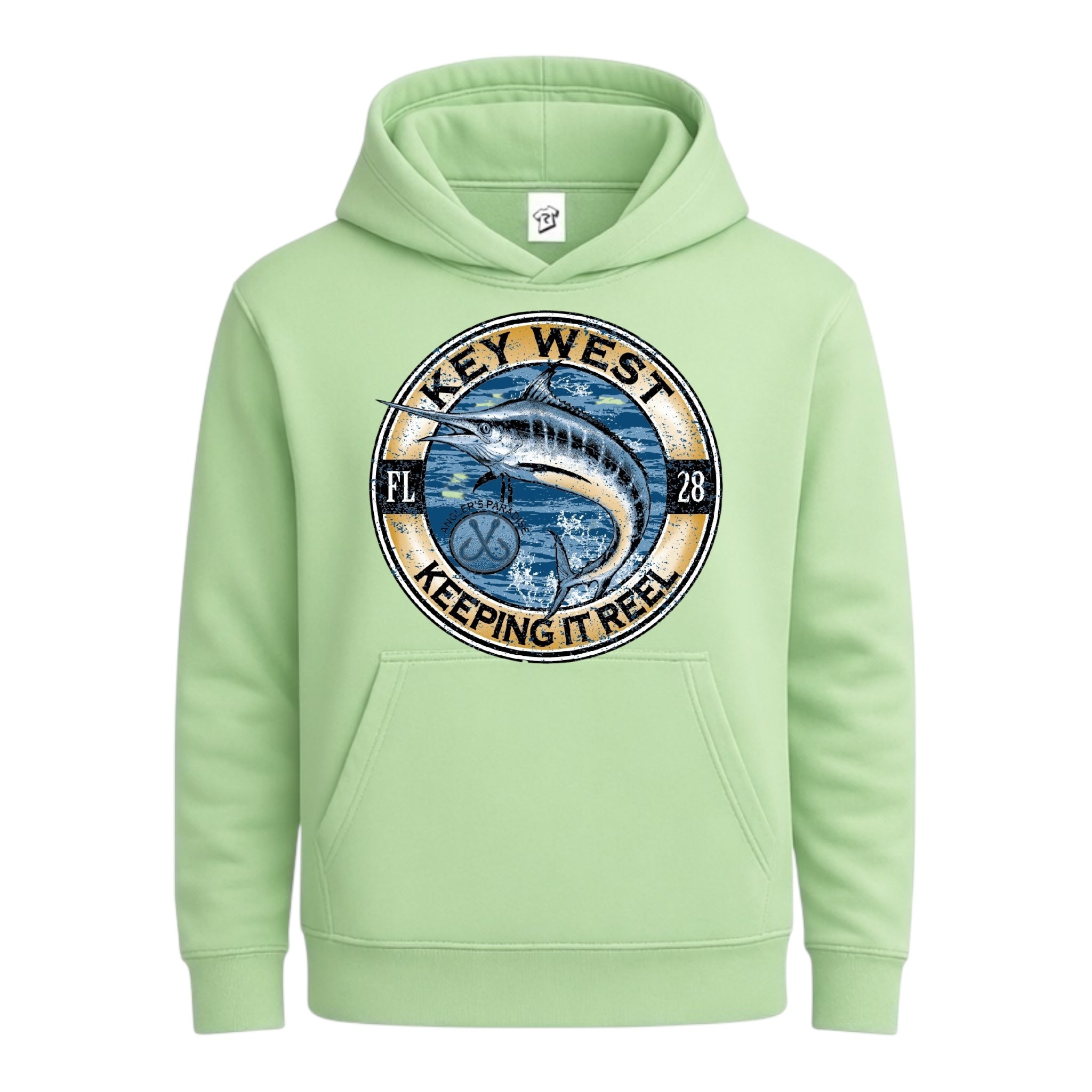 Tees Club streetwear hoodie Marlin Fish KW - Hoodie Navy Size S back view