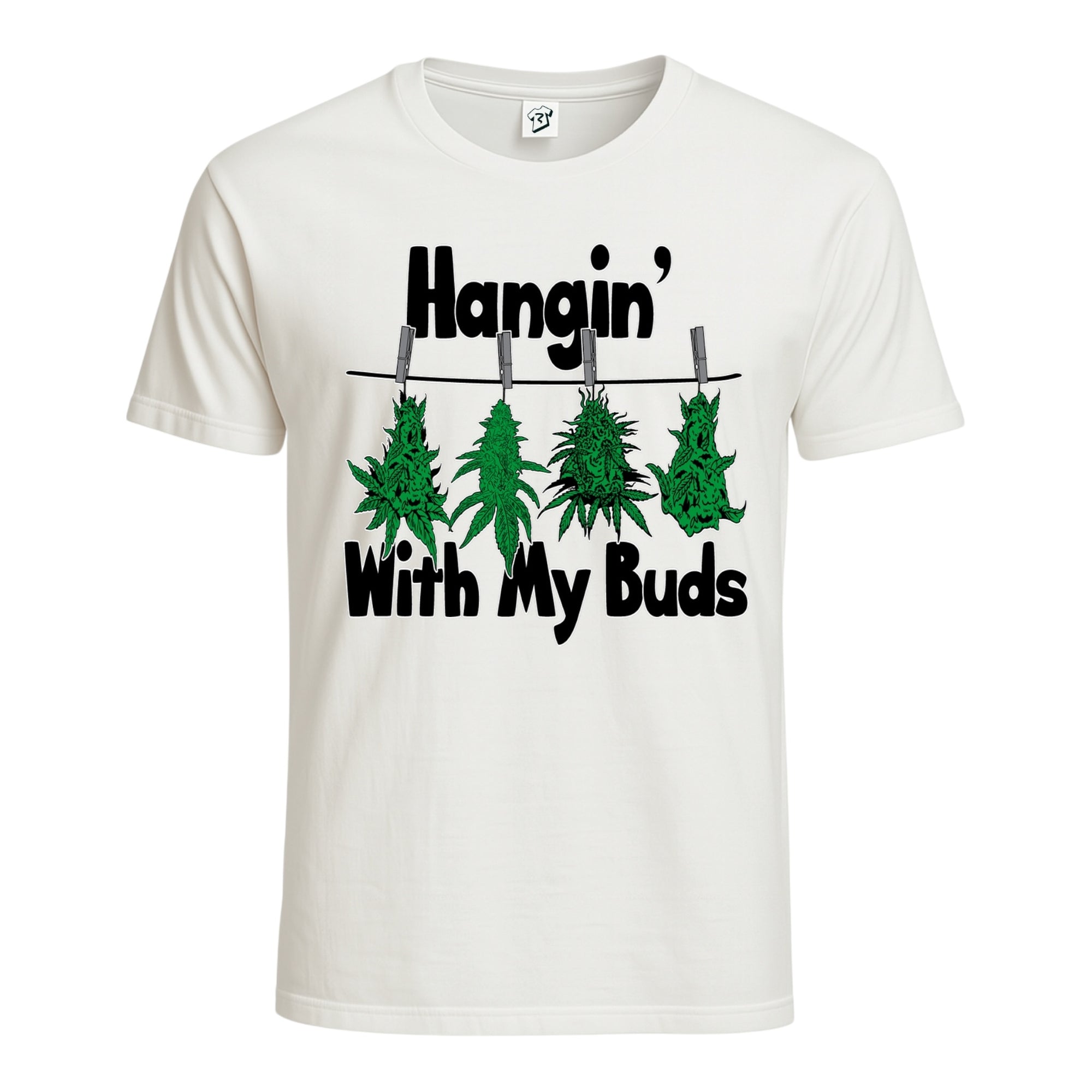 Tees Club graphic tee Hangin' With My Buds - Cotton Tee Navy Size S back view