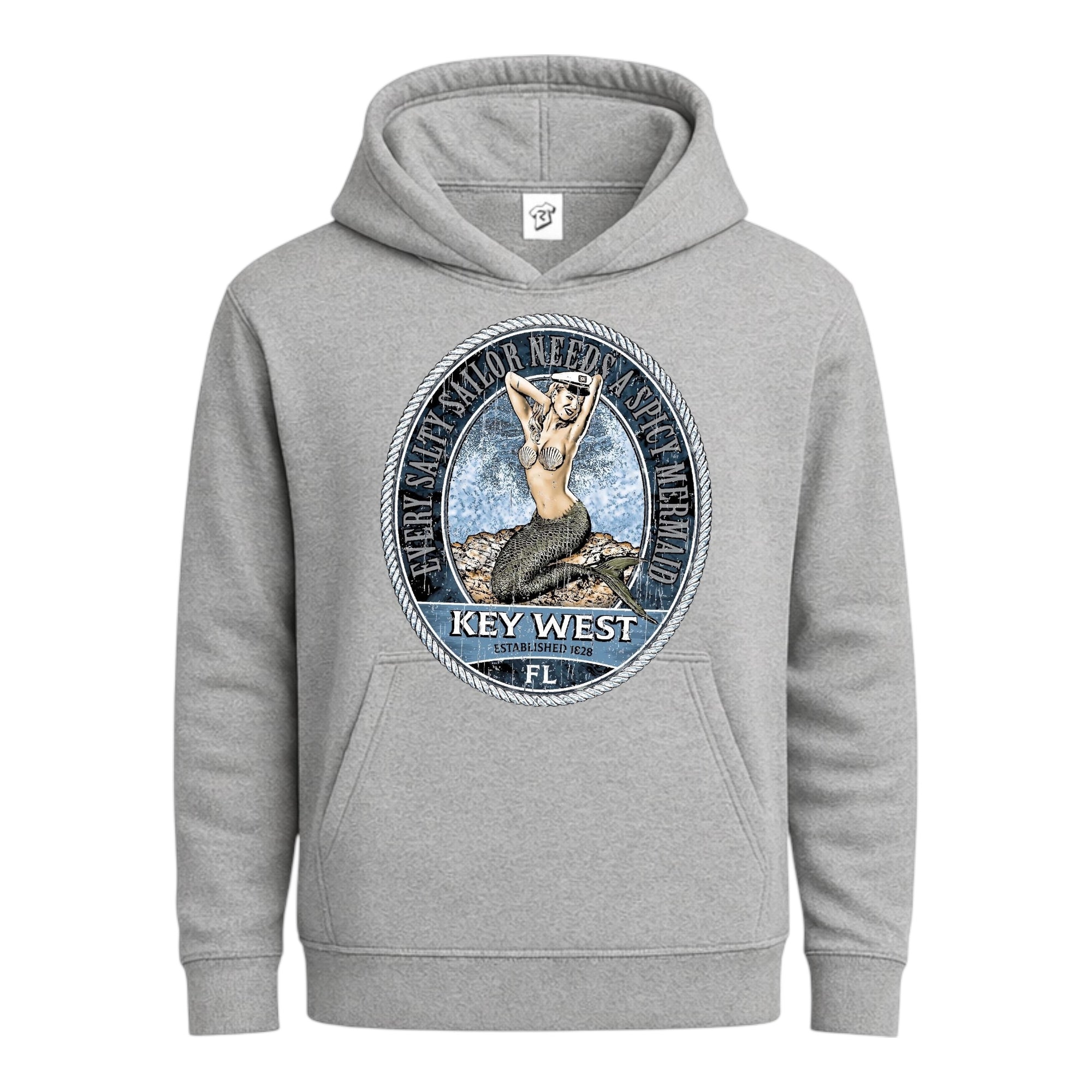 Tees Club streetwear hoodie Mermaid KW - Hoodie Navy Size S back view