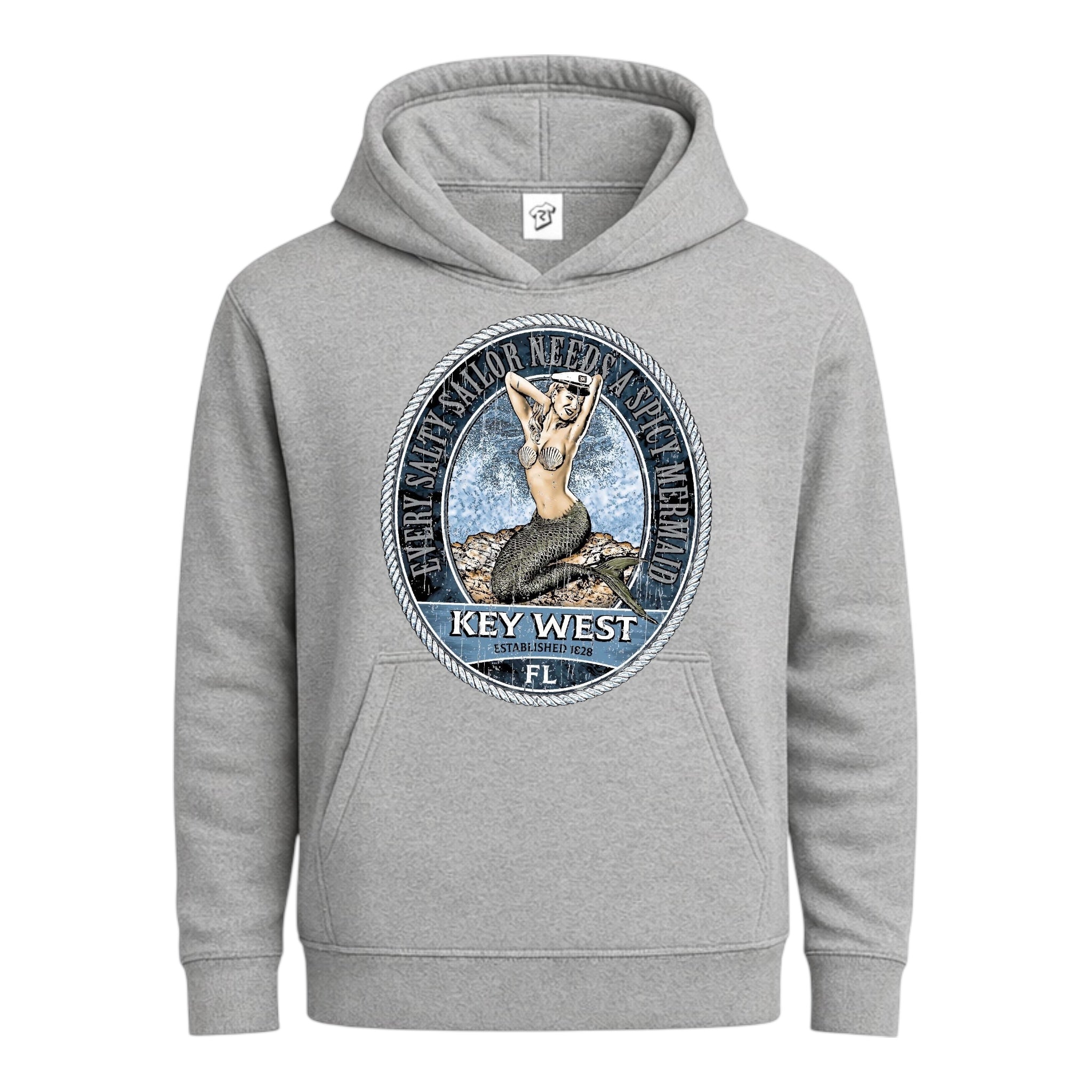 Tees Club streetwear hoodie Mermaid KW - Hoodie Navy Size S back view