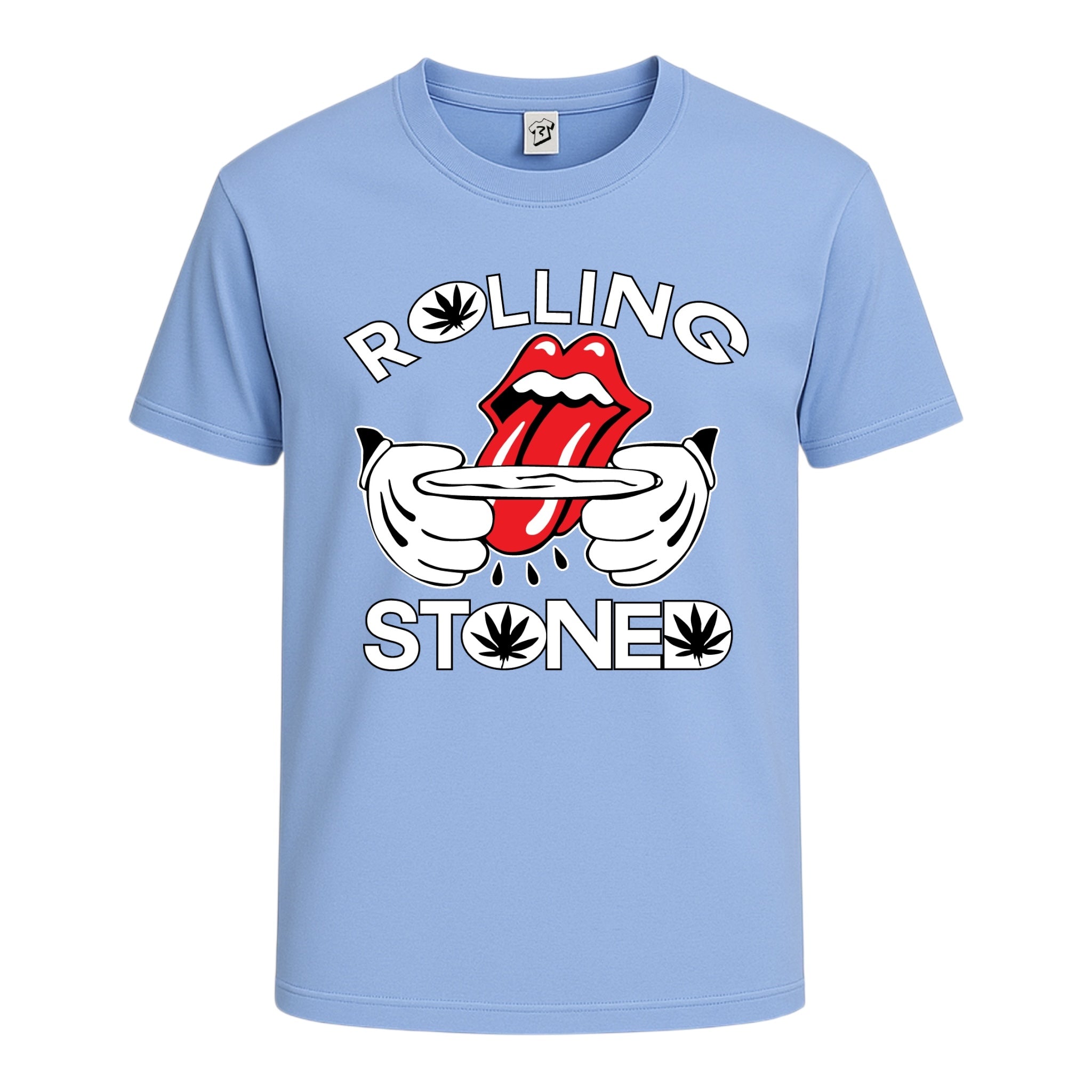 Tees Club graphic tee Rolling Stoned - Cotton Tee Navy Size M detail