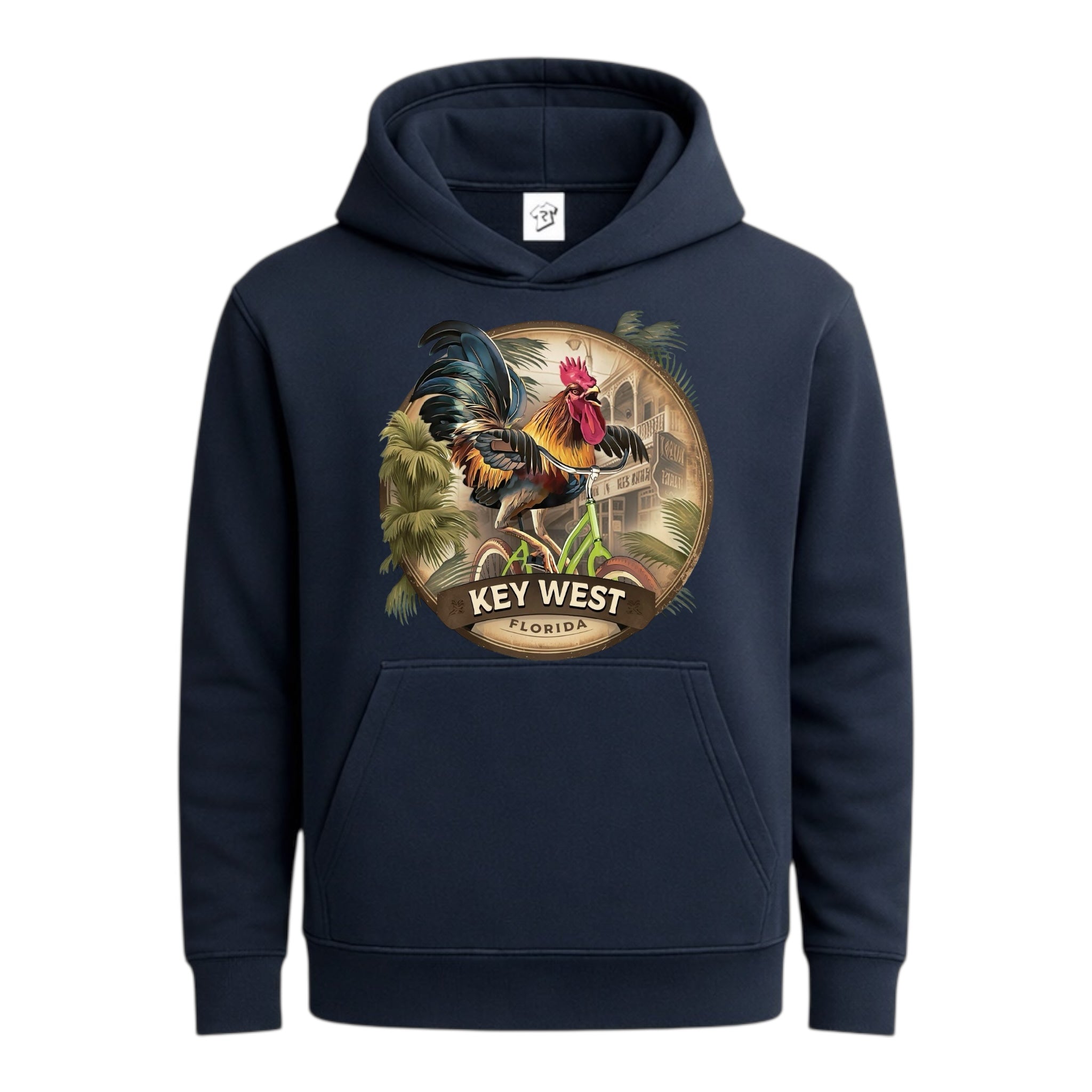 Tees Club streetwear hoodie Bike Rooster KW - Hoodie Navy Size M detail