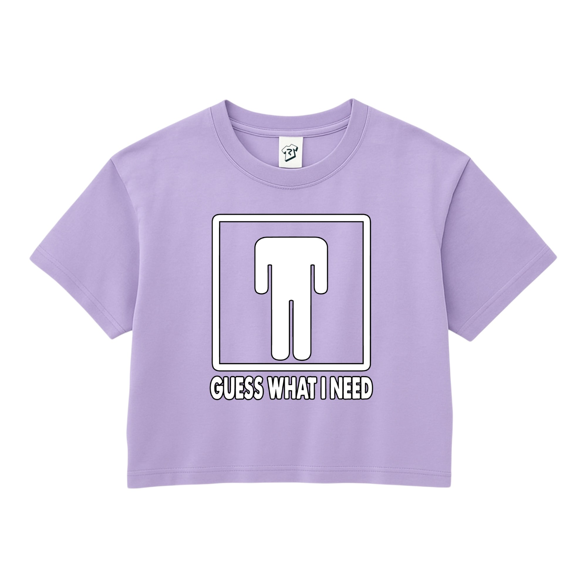 Tees Club crop top Guess What I Need - Crop Top Black Size XS back view