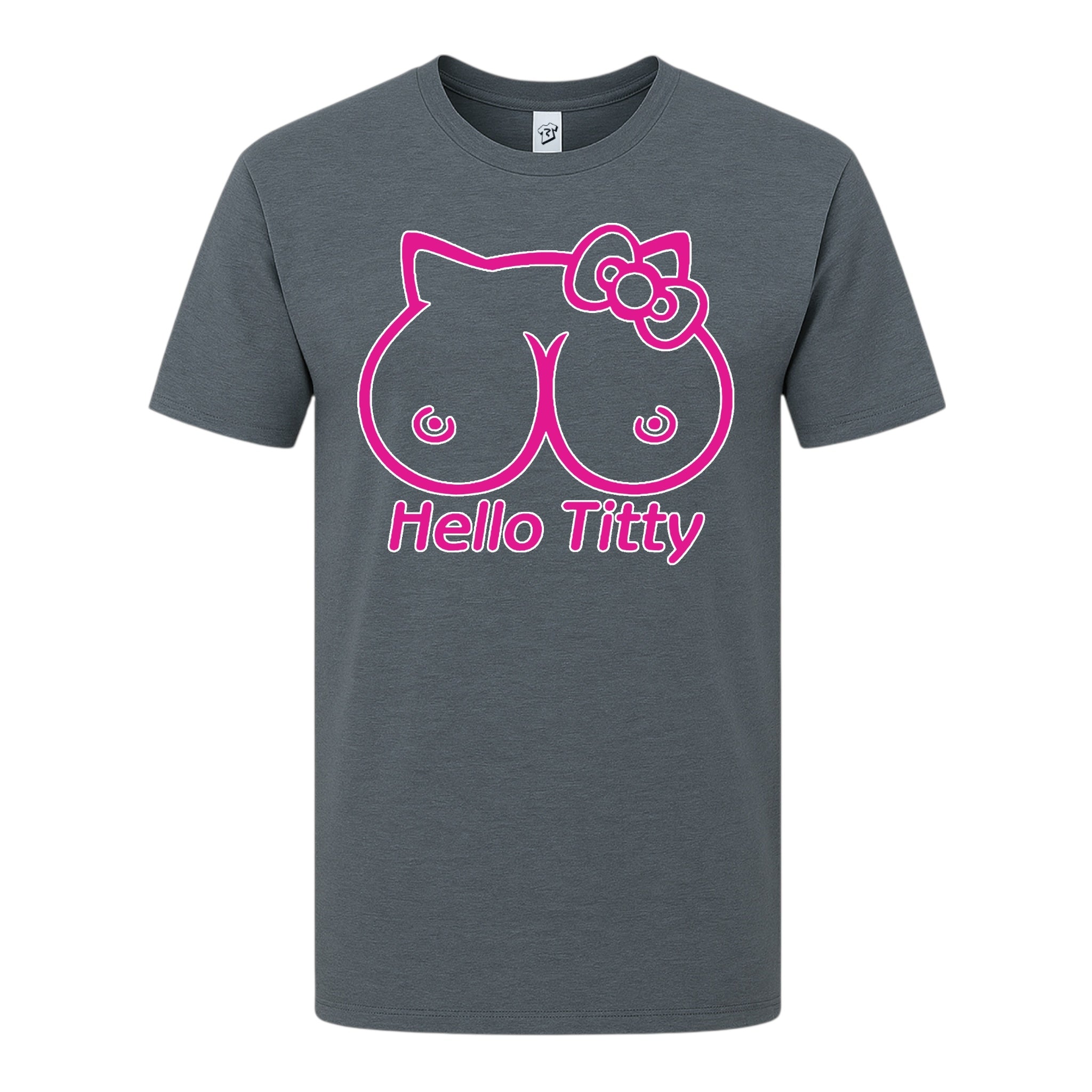 Tees Club graphic tee Hello Titty - Premium Tee Black Size M detail