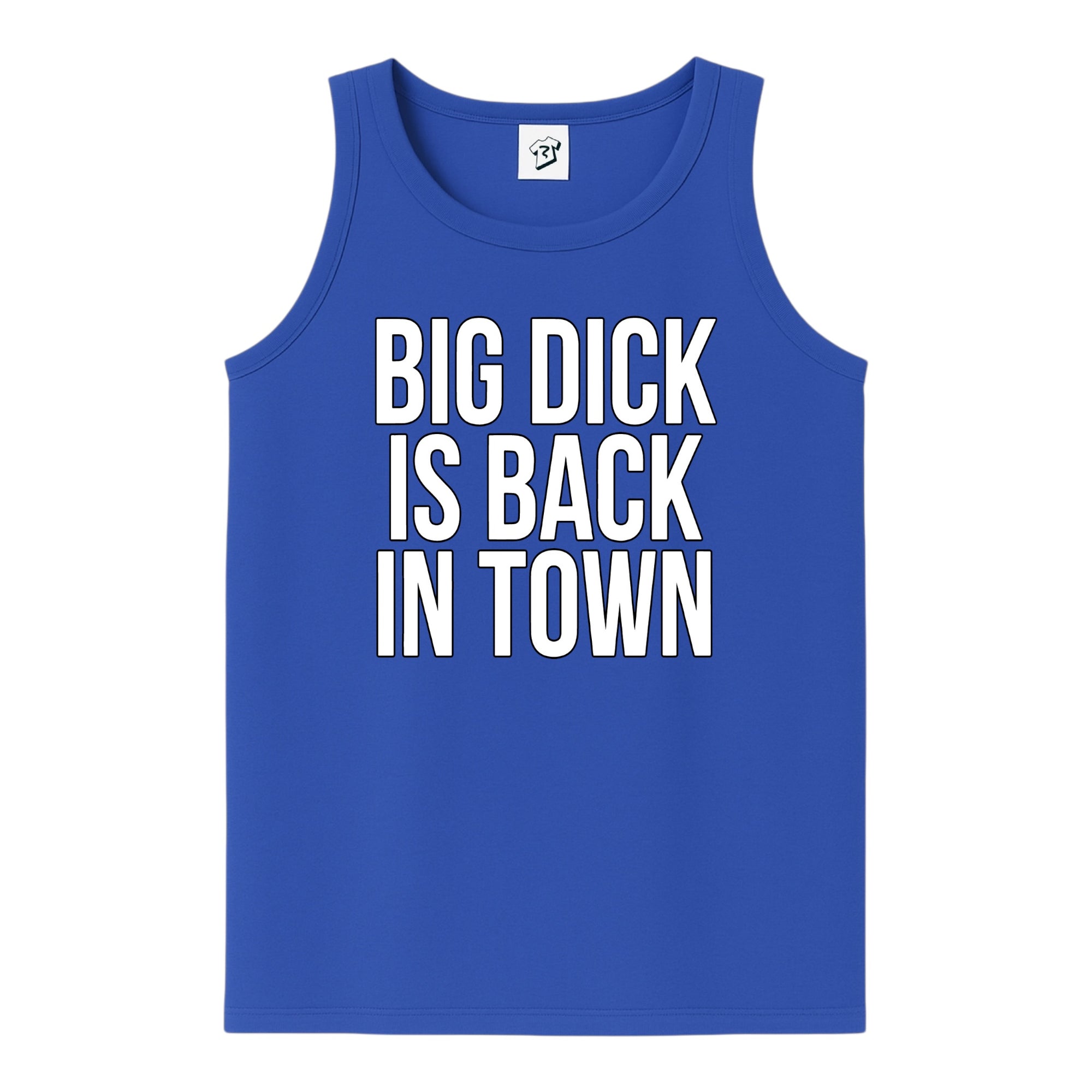 Tees Club tank top Big Dick Is Back in Town - Tank Top Navy Size S back view