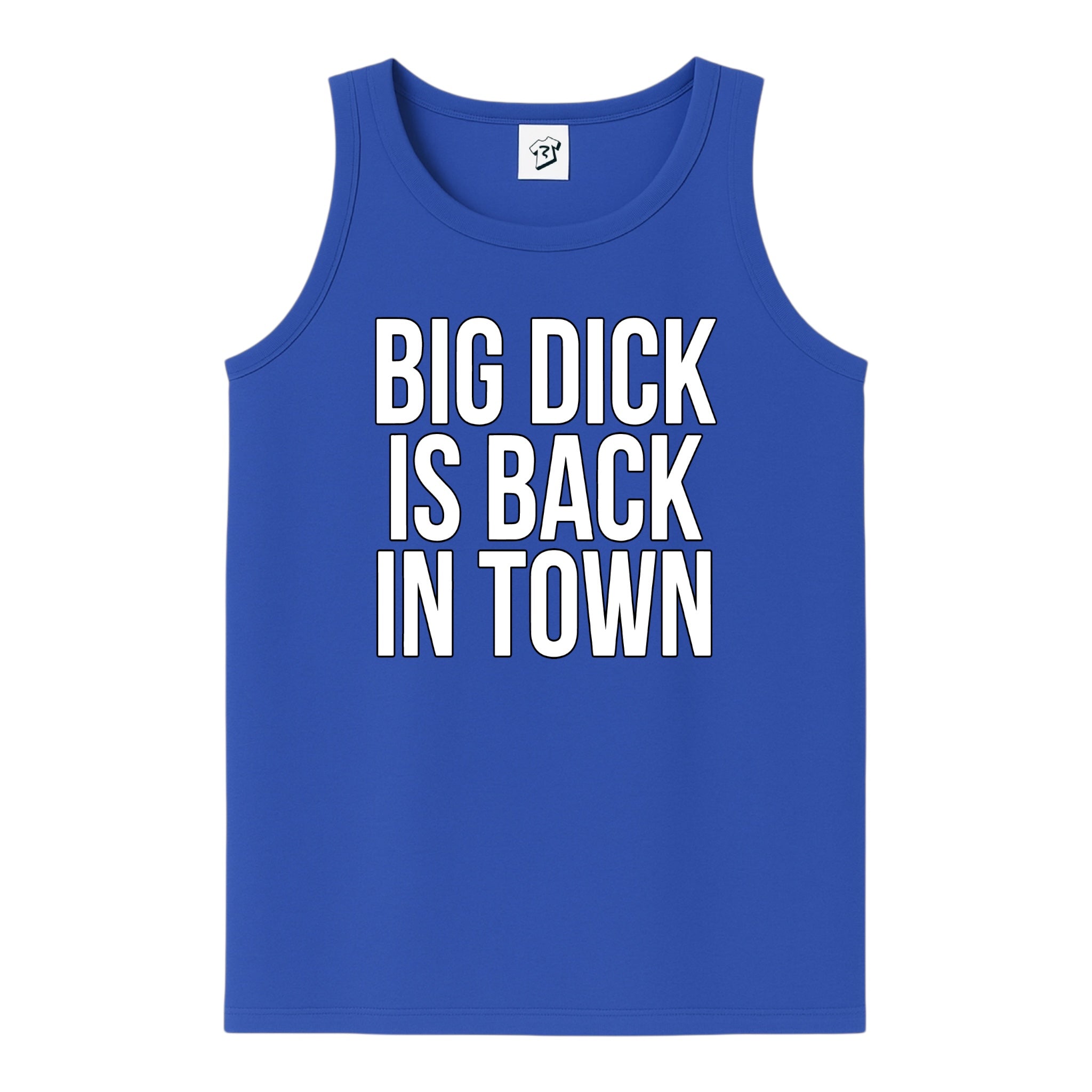Tees Club tank top Big Dick Is Back in Town - Tank Top Navy Size S back view
