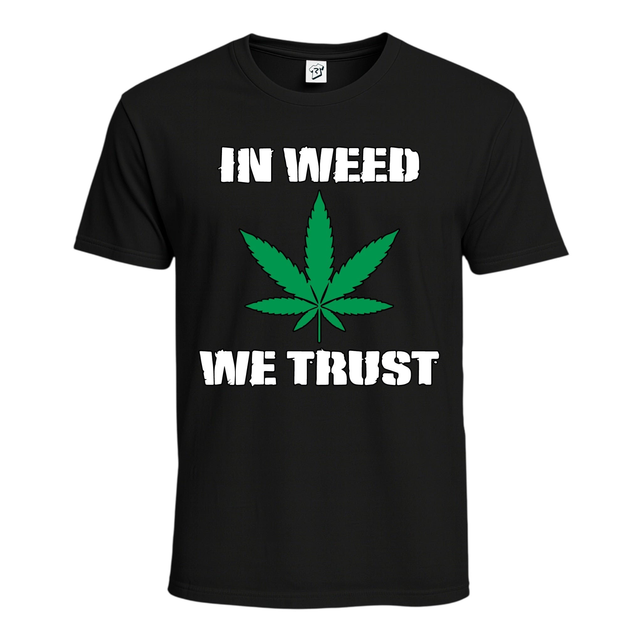 Tees Club graphic tee In Weed We Trust - Cotton Tee Navy Size M detail