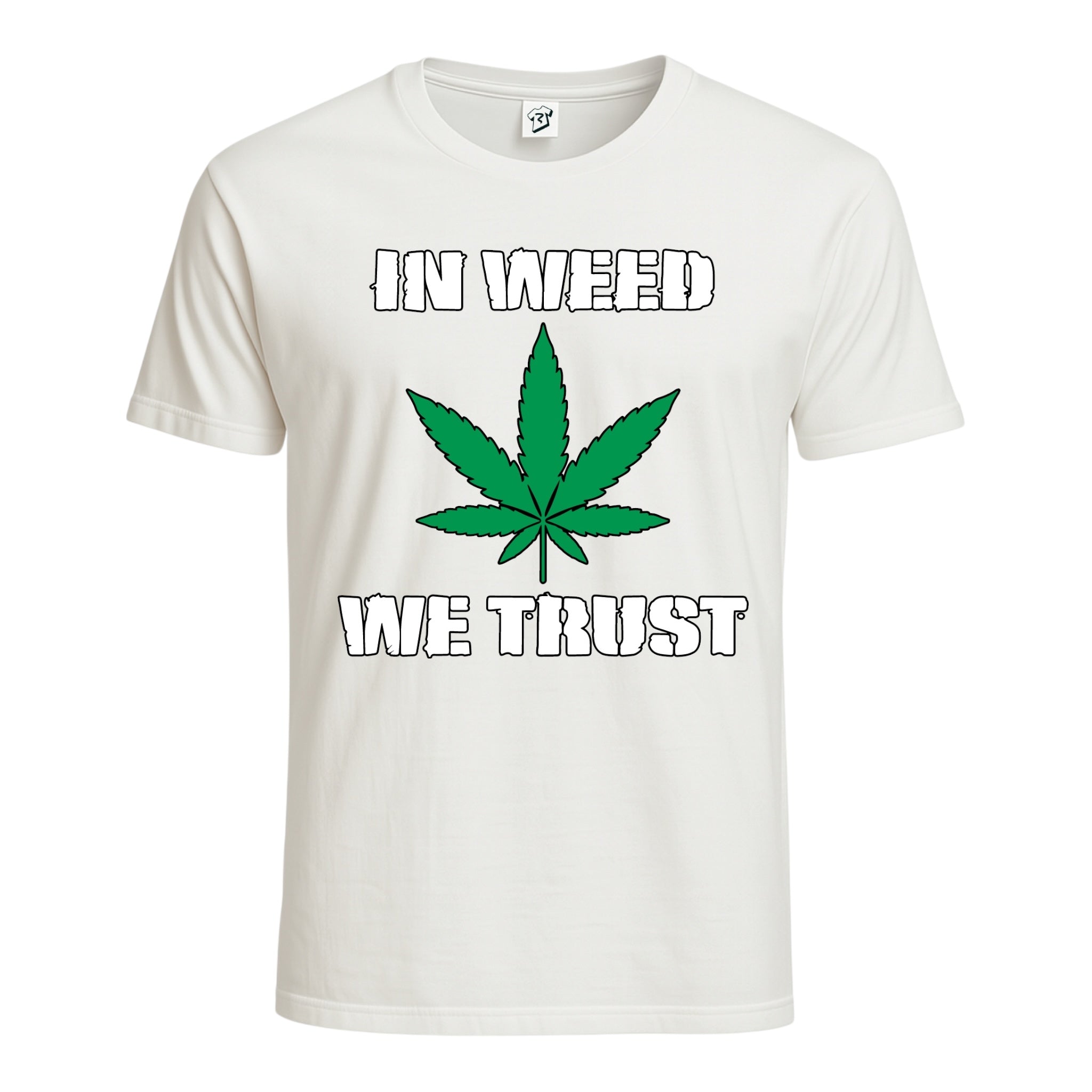 Tees Club graphic tee In Weed We Trust - Cotton Tee Navy Size 3XL detail