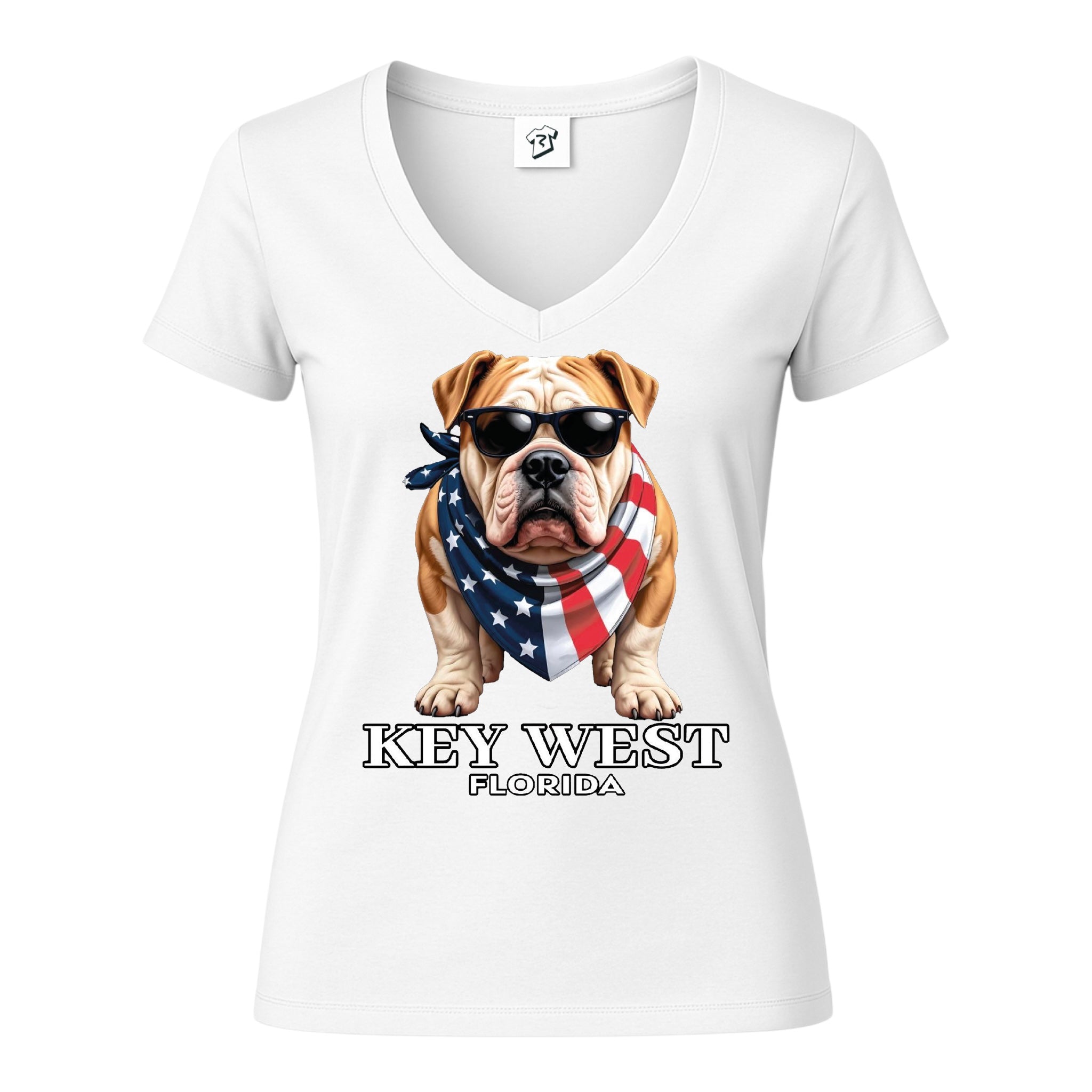 Tees Club v-neck t-shirt Bulldog KW - V-Neck Tee Black Size S detail