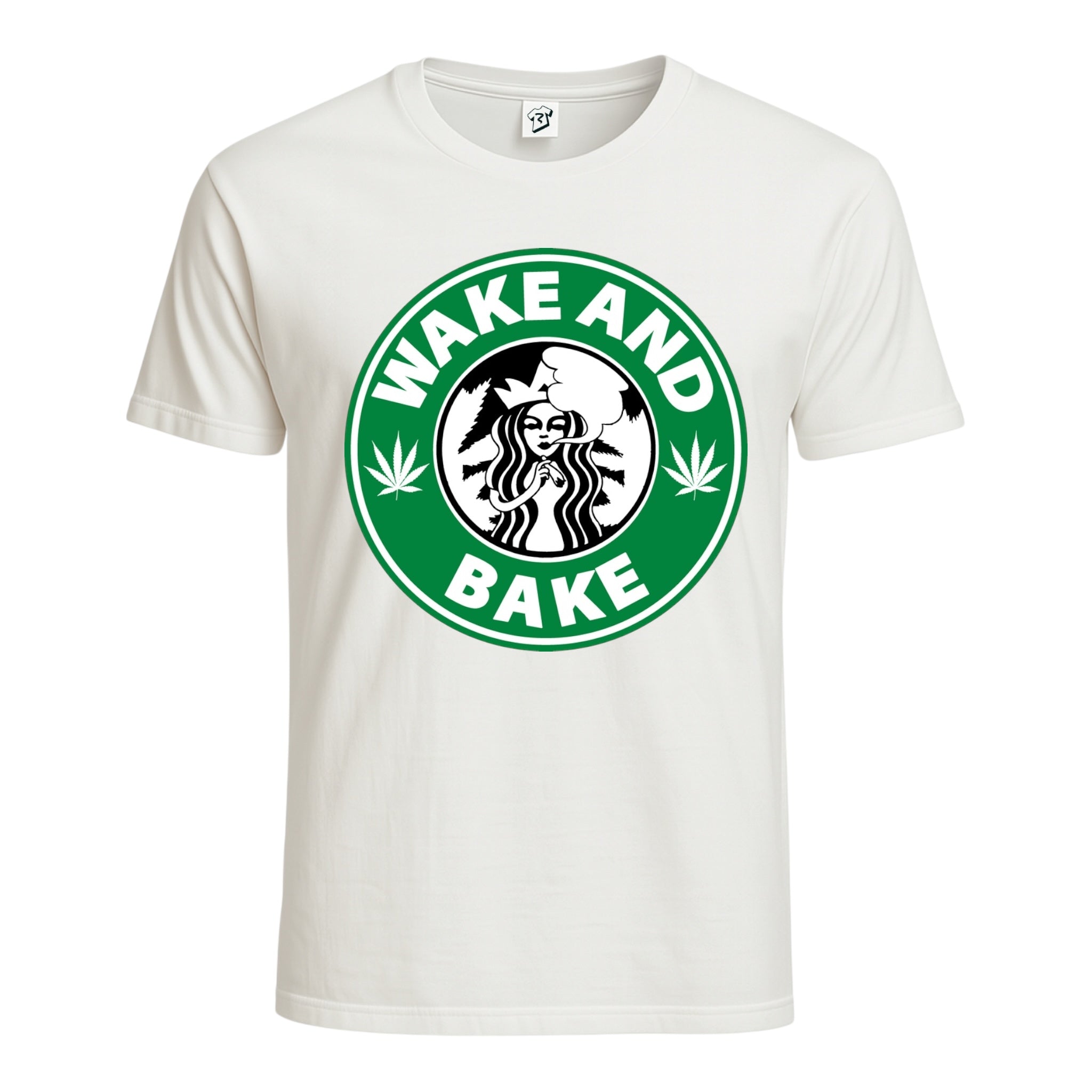 Tees Club graphic tee Wake N' Bake - Cotton Tee Navy Size 2XL detail