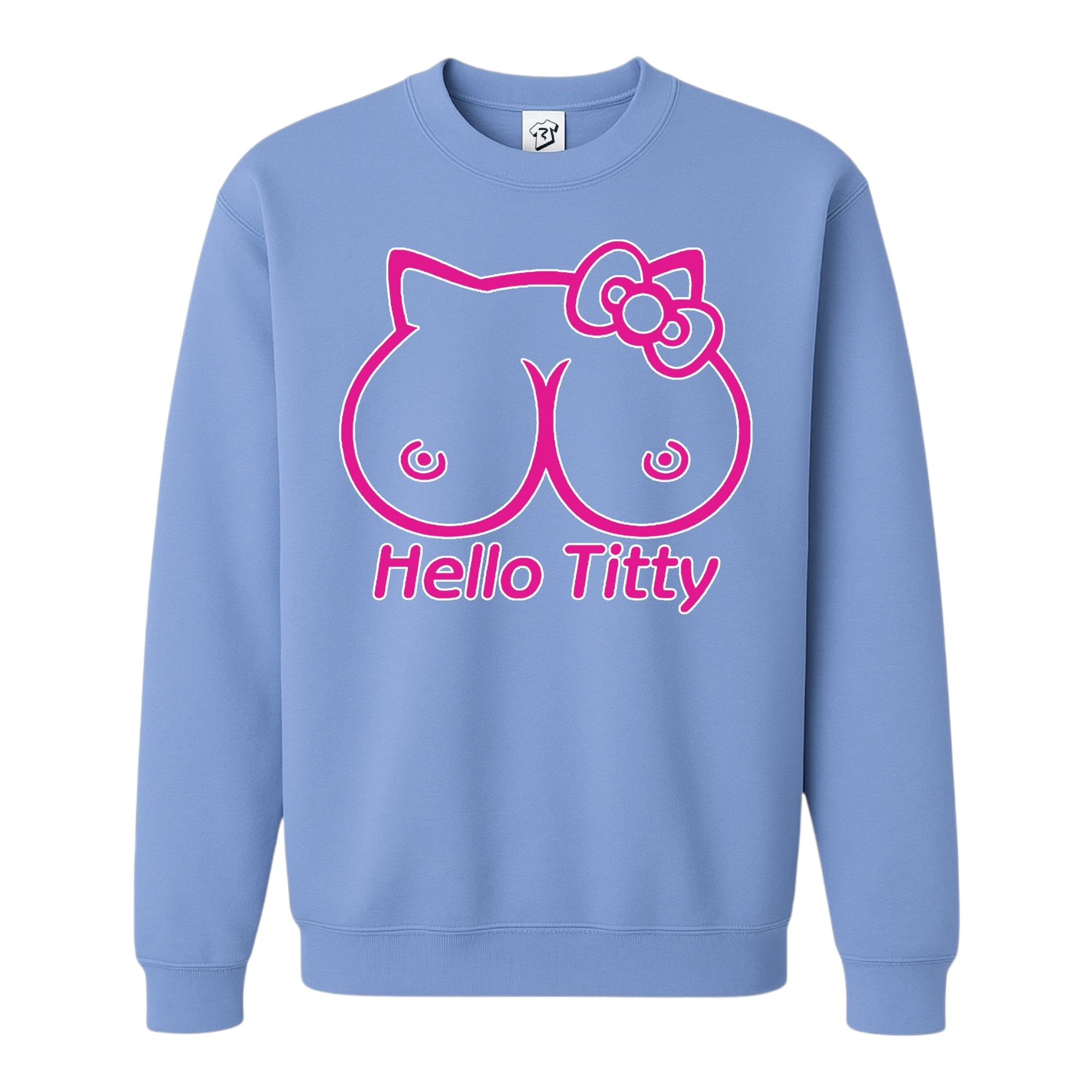 Tees Club crewneck sweatshirt Hello Titty - Sweatshirt Black Size S back view