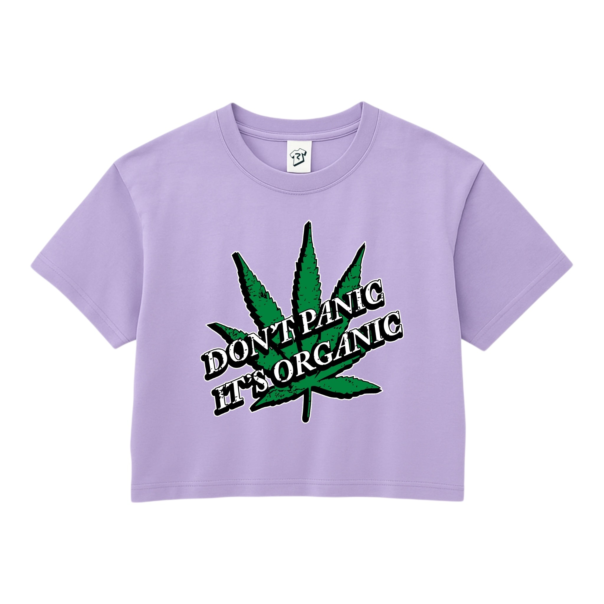 Tees Club crop top Don't Panic It's Organic - Crop Top Black Size S detail