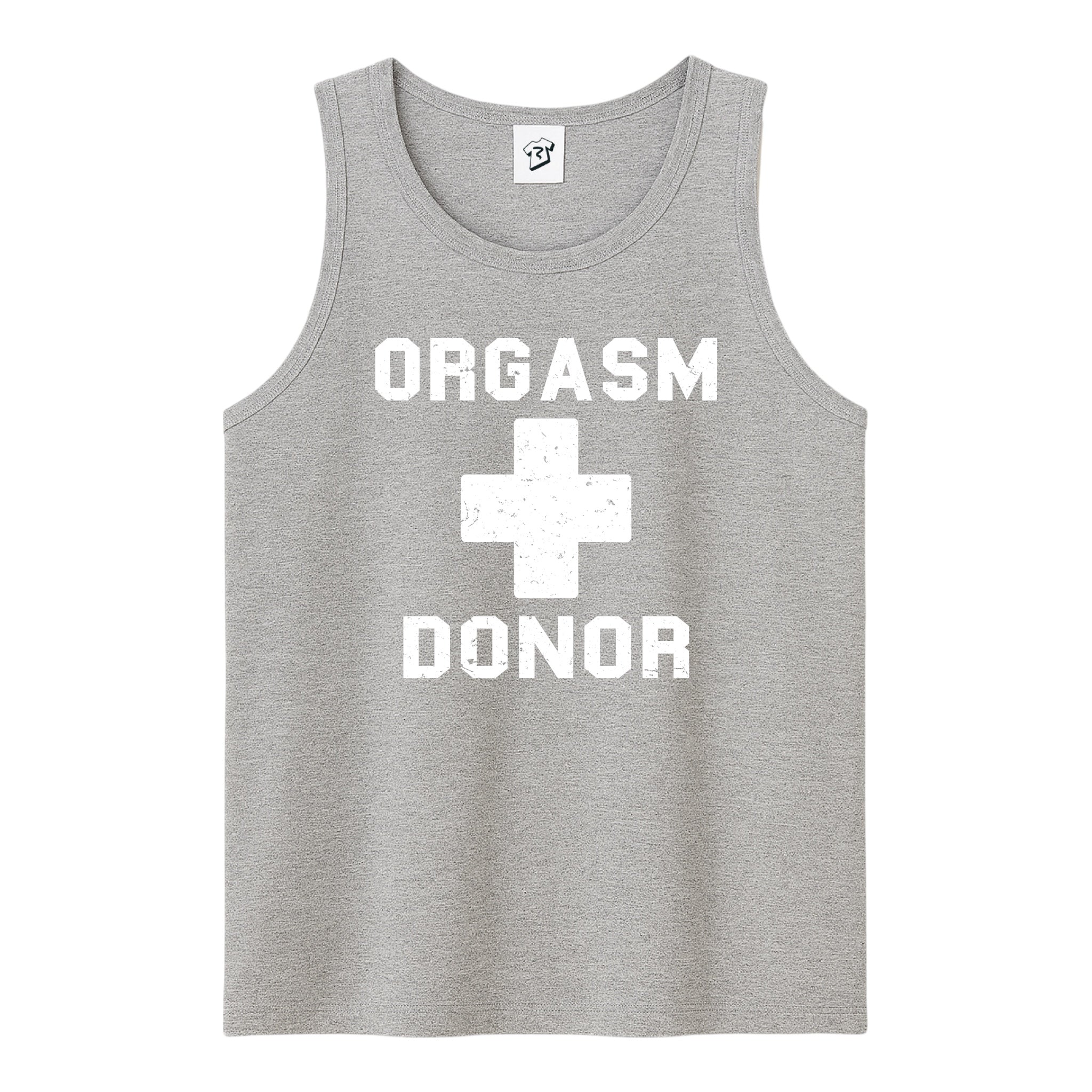 Tees Club tank top Orgasm Donor - Tank Top Navy Size M detail