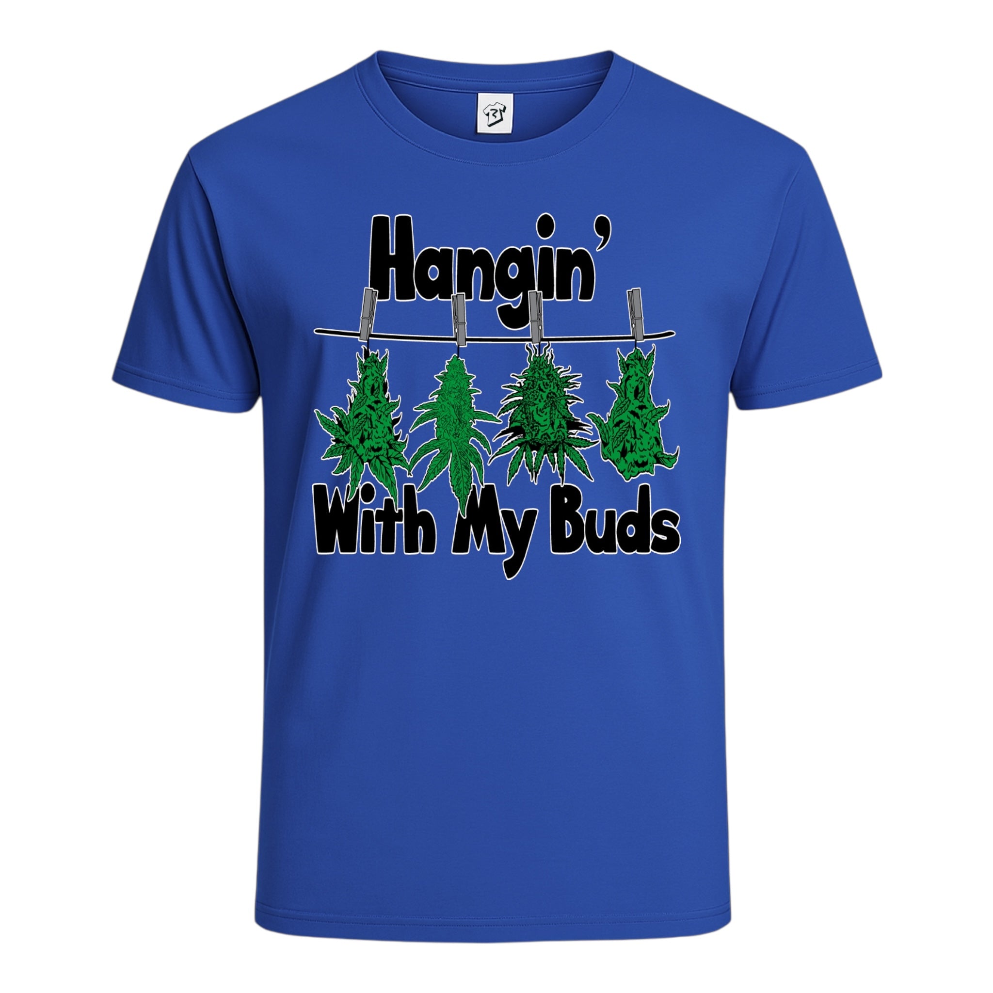 Tees Club graphic tee Hangin' With My Buds - Cotton Tee Navy Size 2XL detail