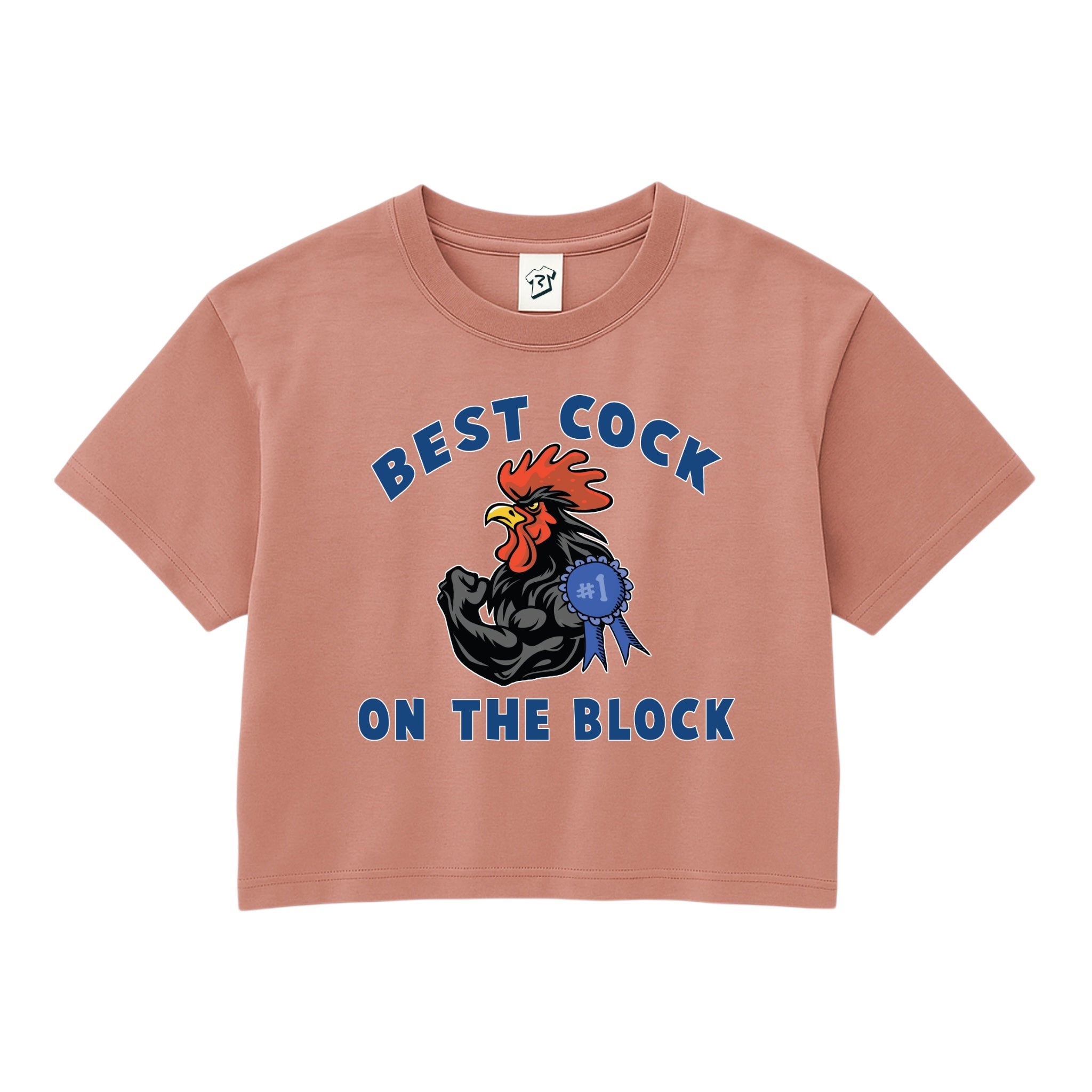 Tees Club crop top Best Cock On The Block - Crop Top Black Size S detail